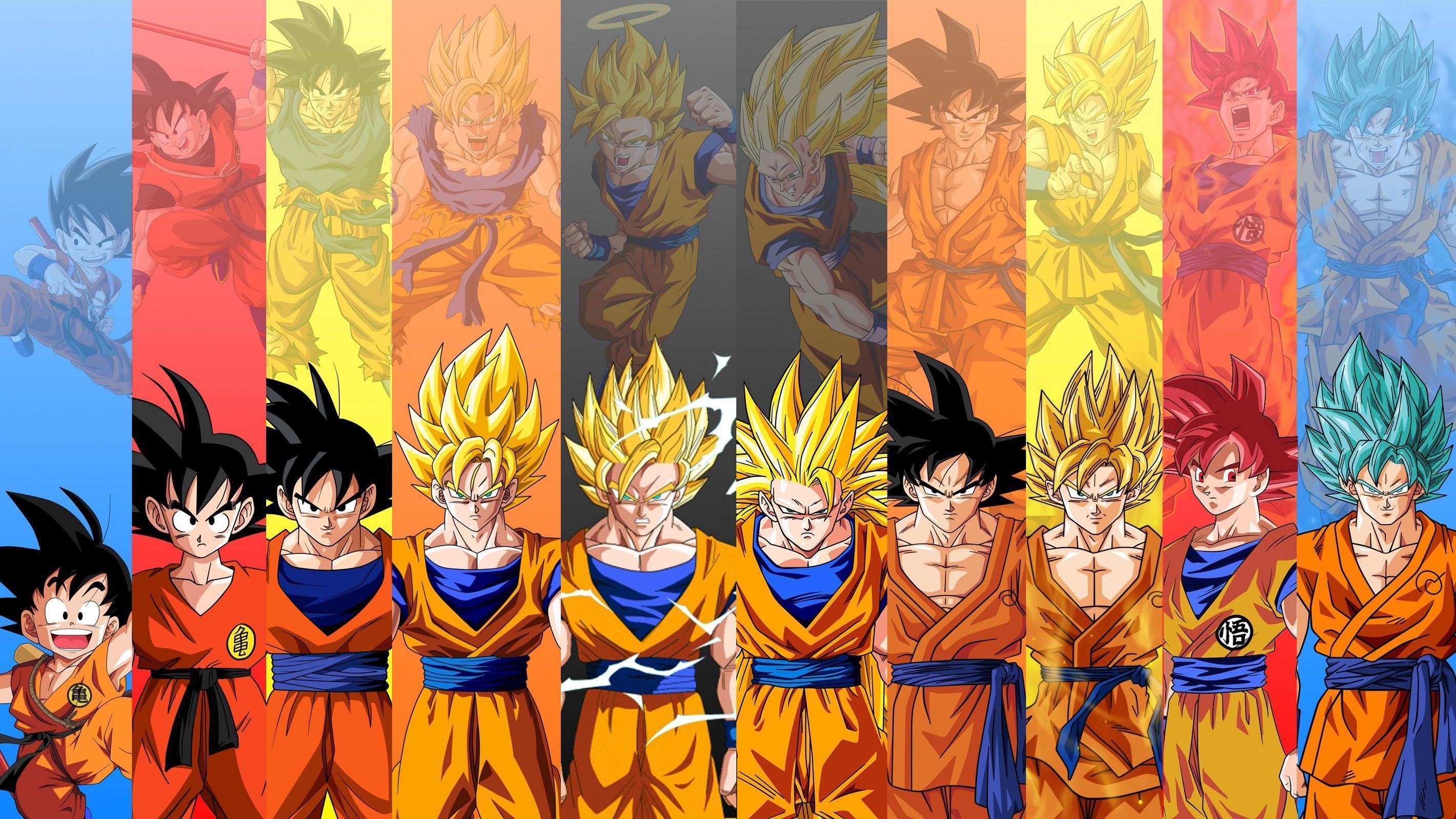 Goku trasformazioni Dragon Ball, 2840x1597 2K, Desktop
