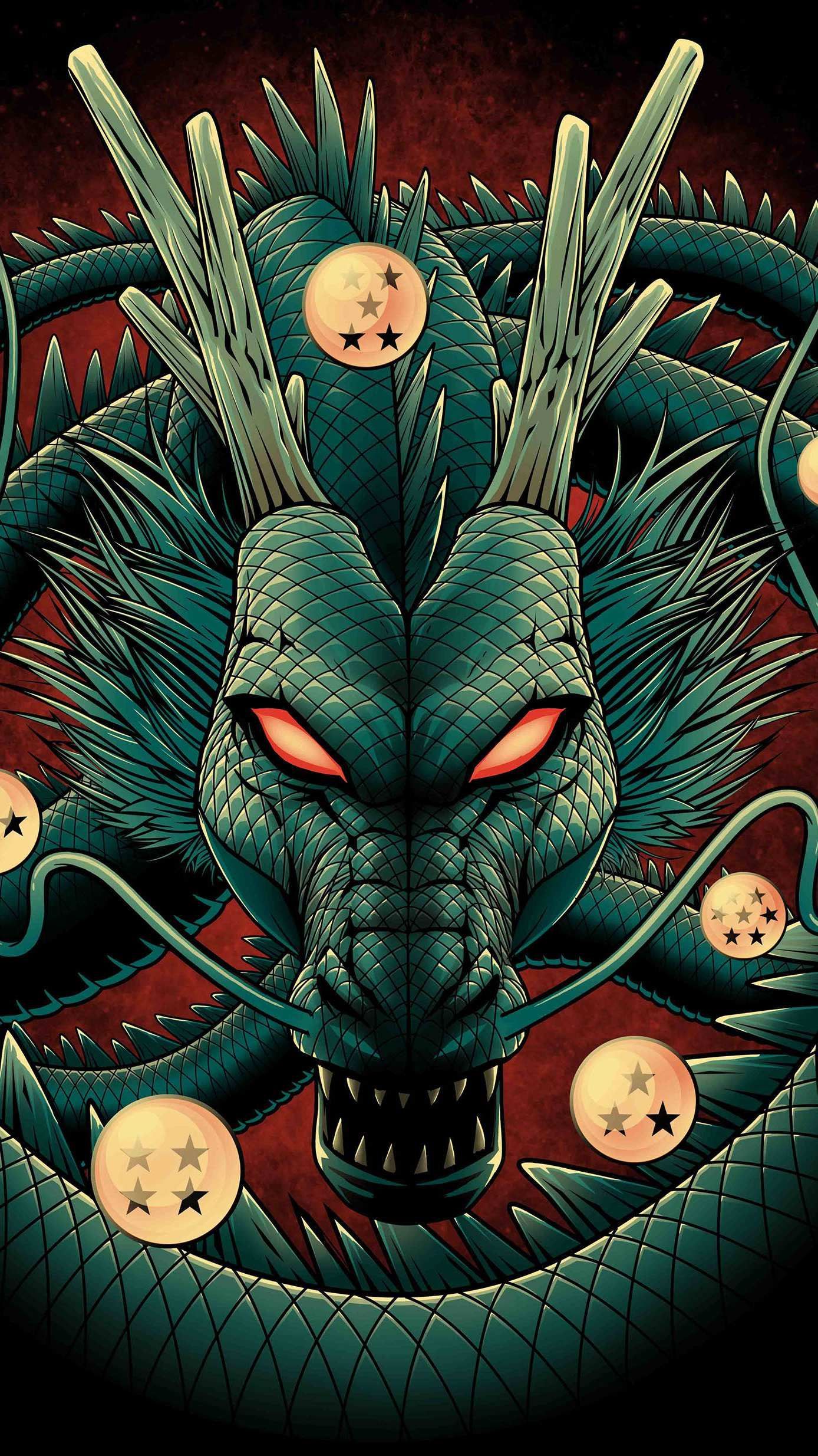 Shenron drago Dragon Ball, 1388x2469 Full HD Verticale, Smartphone