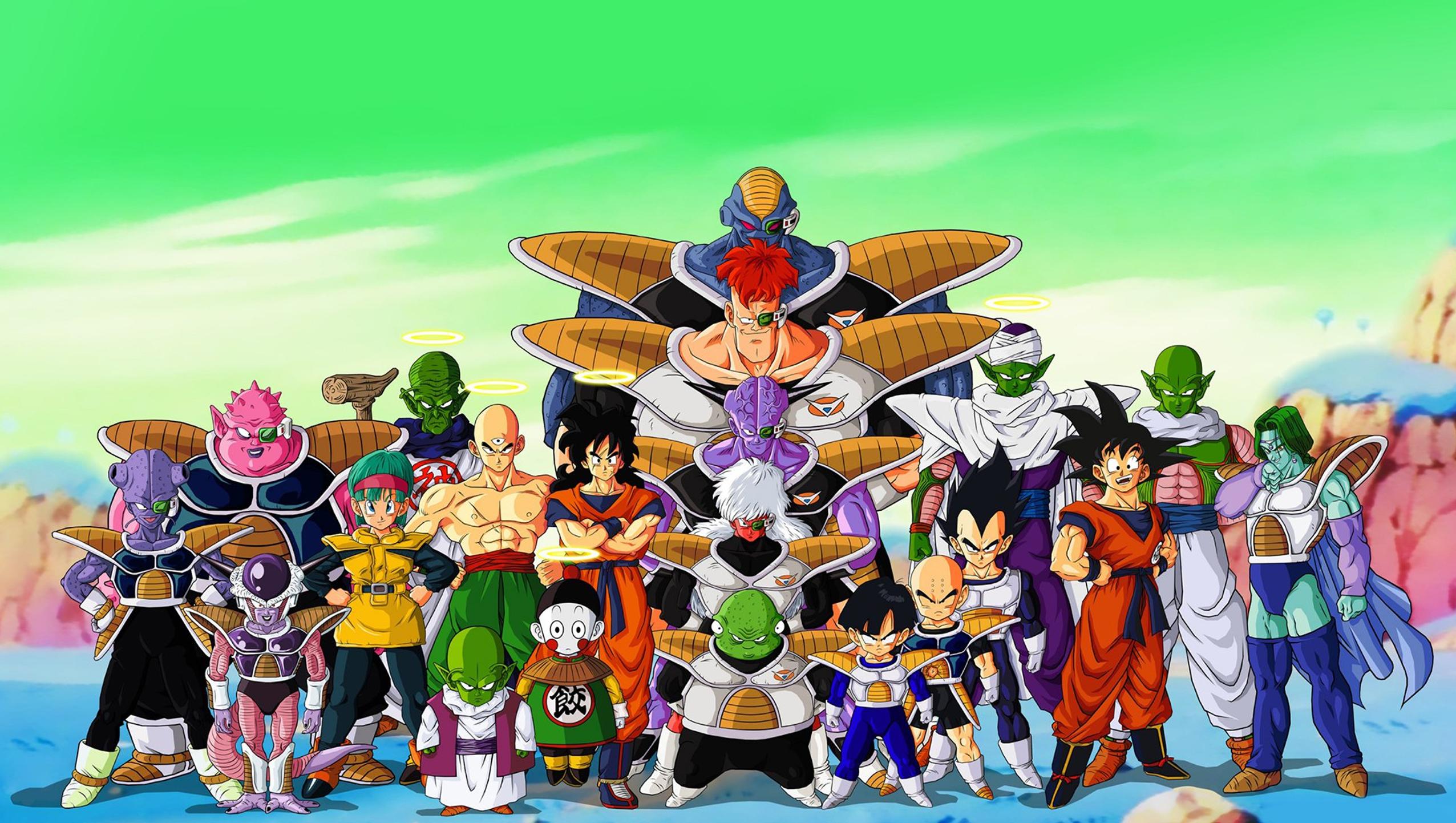 Personaggi Dragon Ball Z gruppo, 2552x1442 alta risoluzione, Desktop