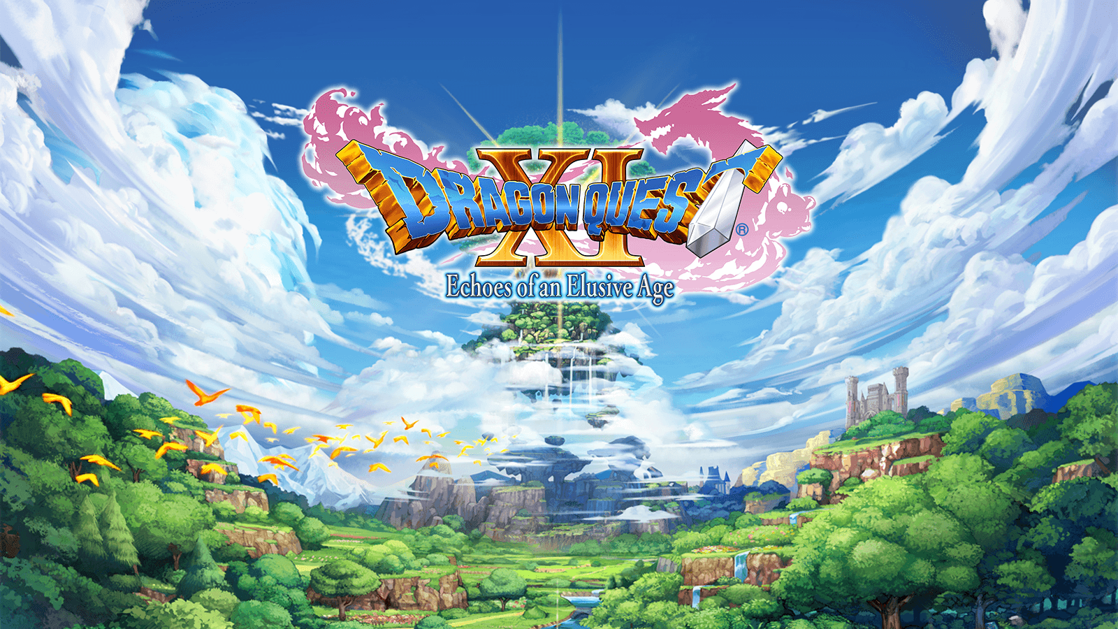Dragon Quest XI logo paesaggio, 1600x900 HD Ready, PC