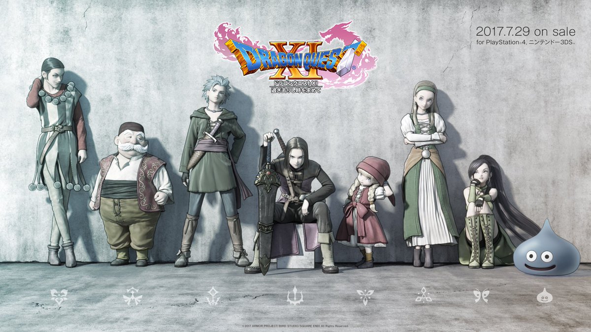 Personaggi Dragon Quest XI grigi, 1200x675 HD, Laptop