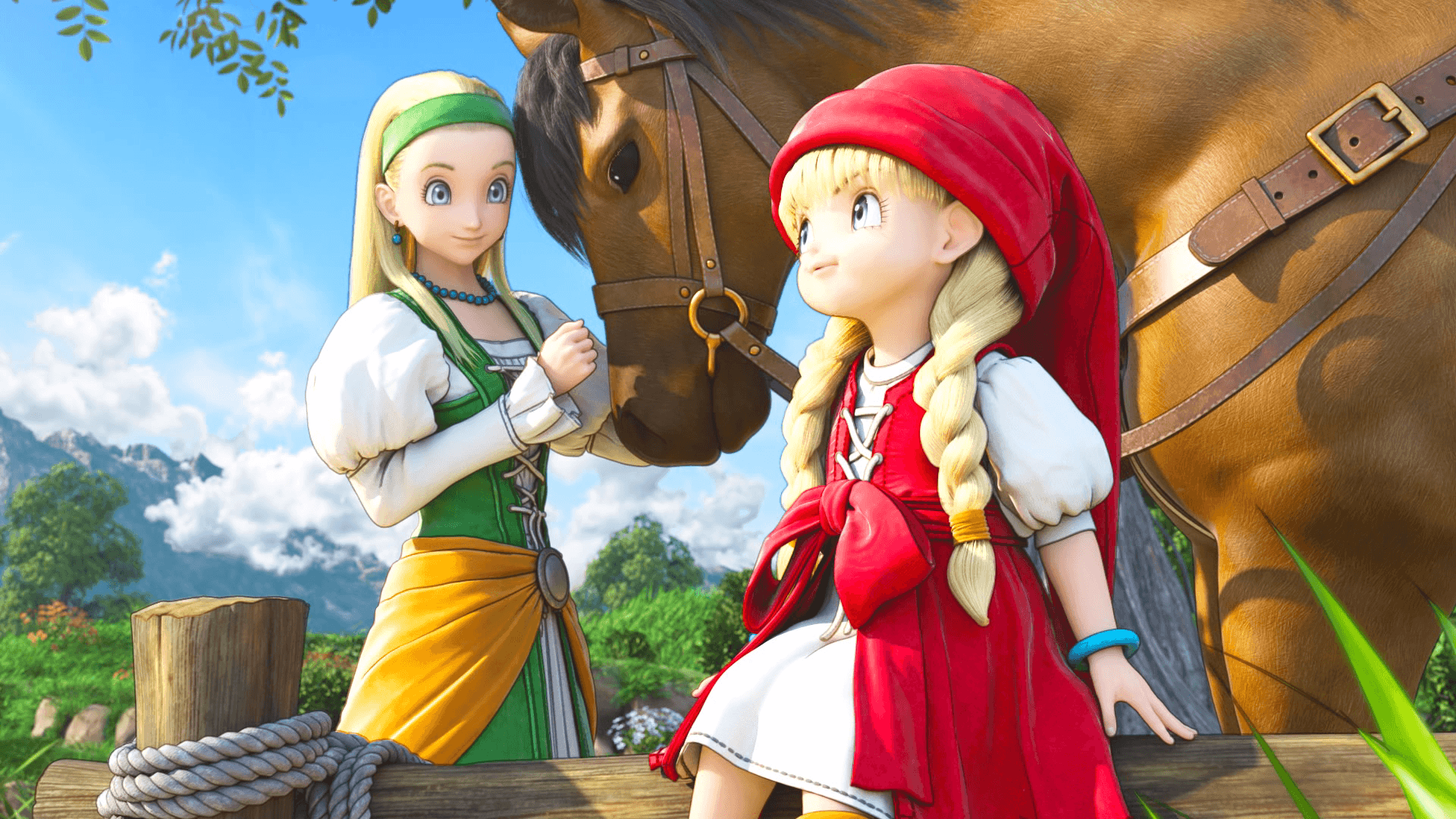 Dragon Quest XI personaggi con cavallo, 1920x1080 Full HD 1080p, Laptop