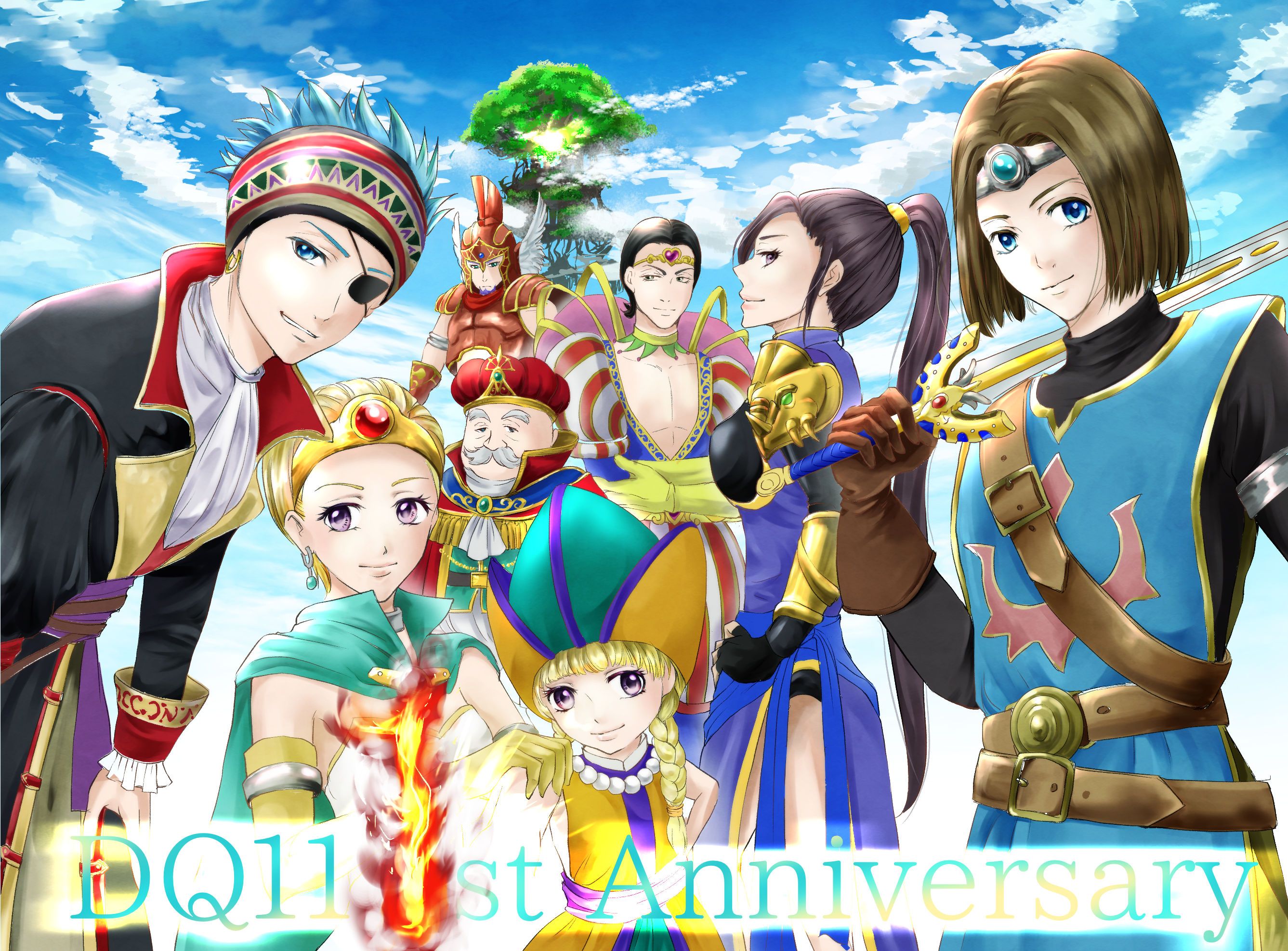 Dragon Quest XI personaggi anniversario, 2674x1975 2K+, Monitor Gaming