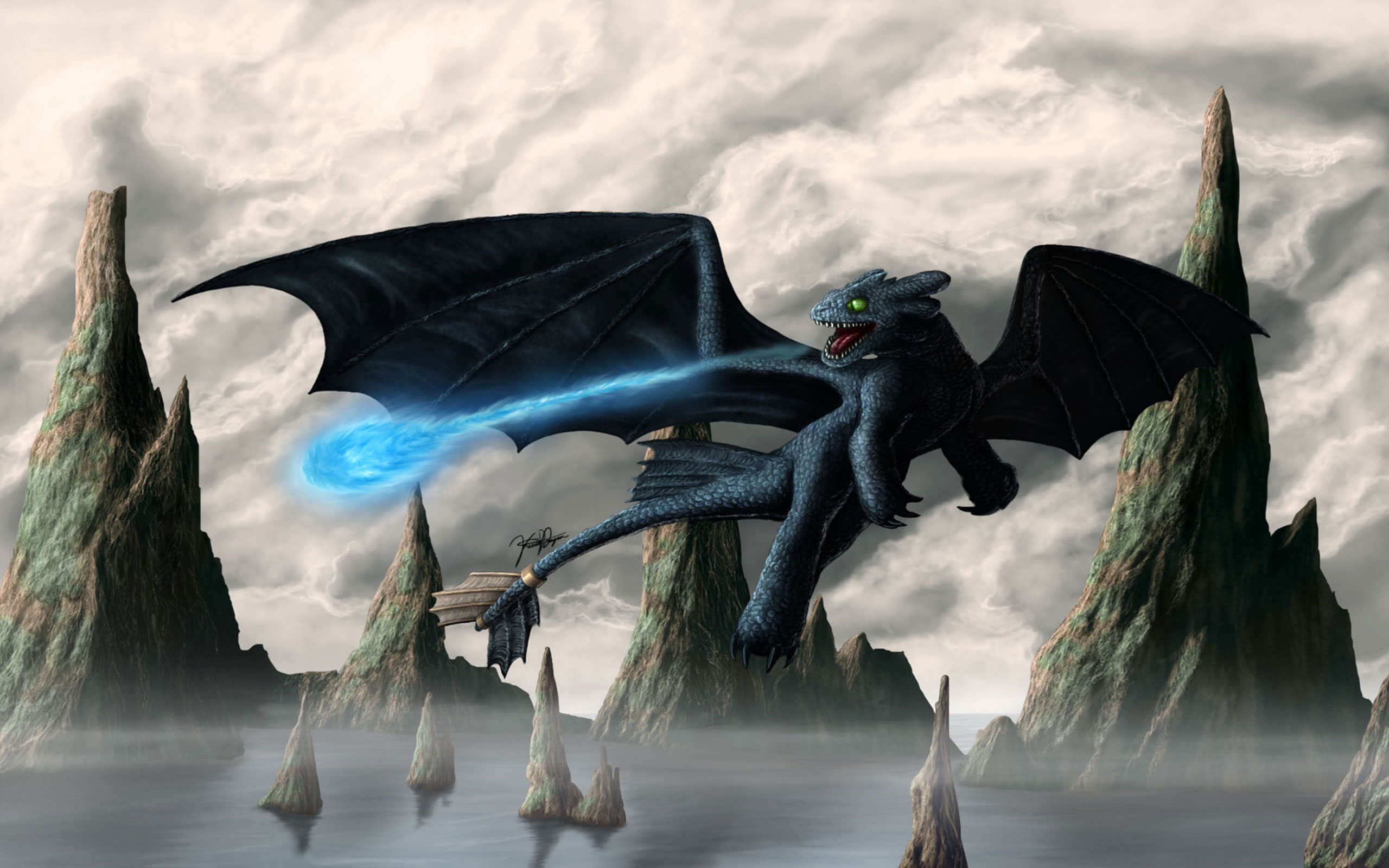 Sdentato drago volante montagne, 2560x1600 WQXGA, MacBook Pro
