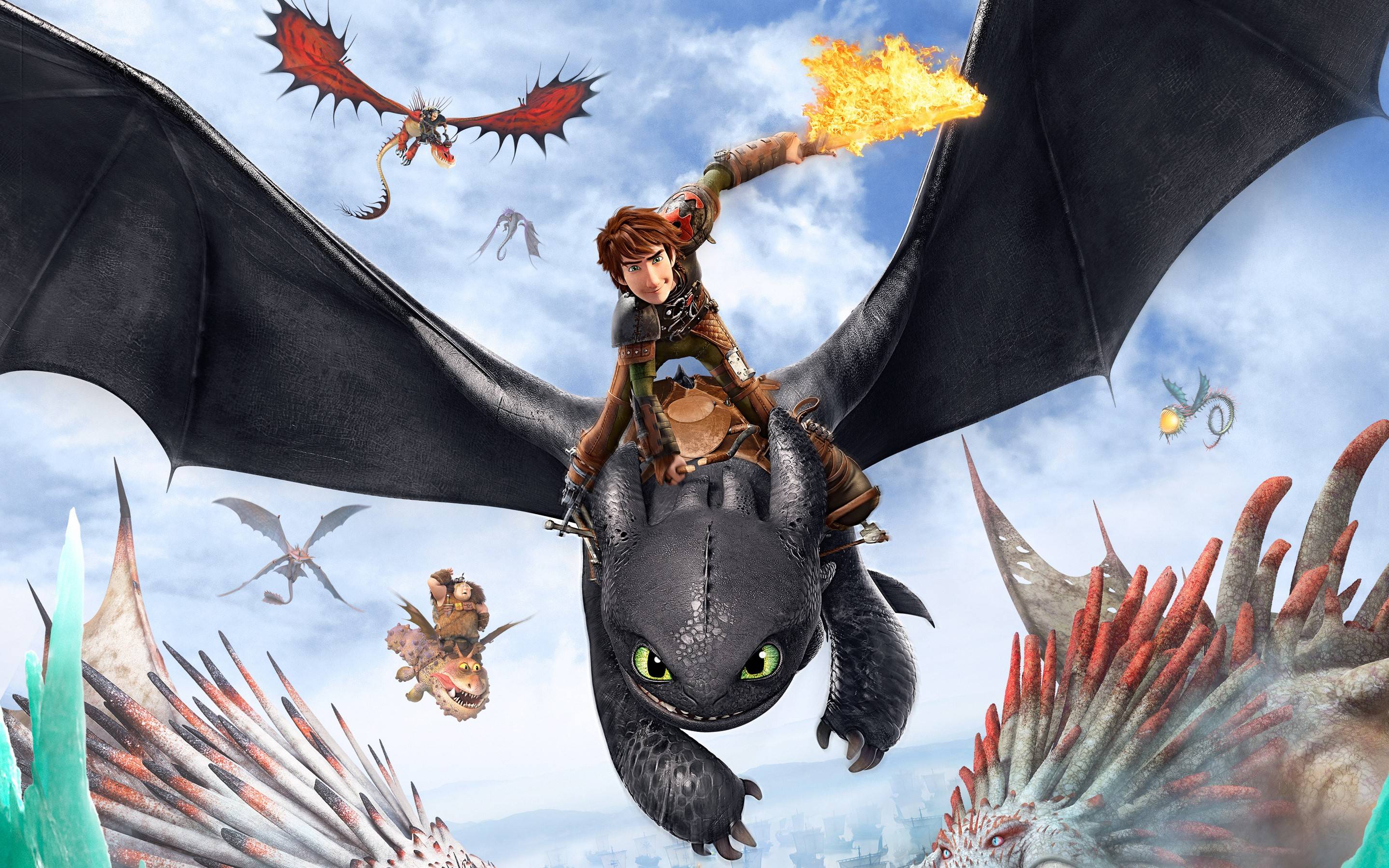 Dragon Trainer, Hiccup e Sdentato, 2880x1800 2K, Desktop