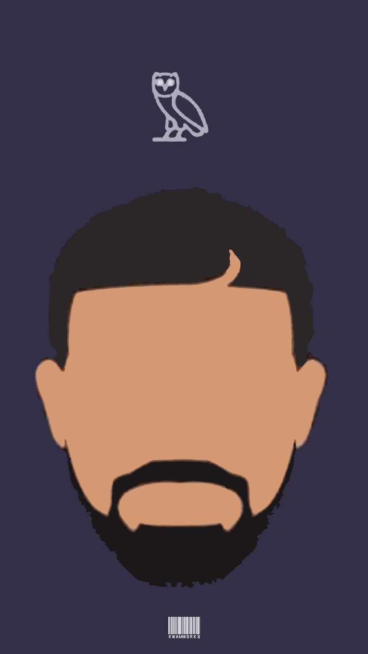 Drake cartoon con logo OVO, 750x1334 Verticale, iPhone