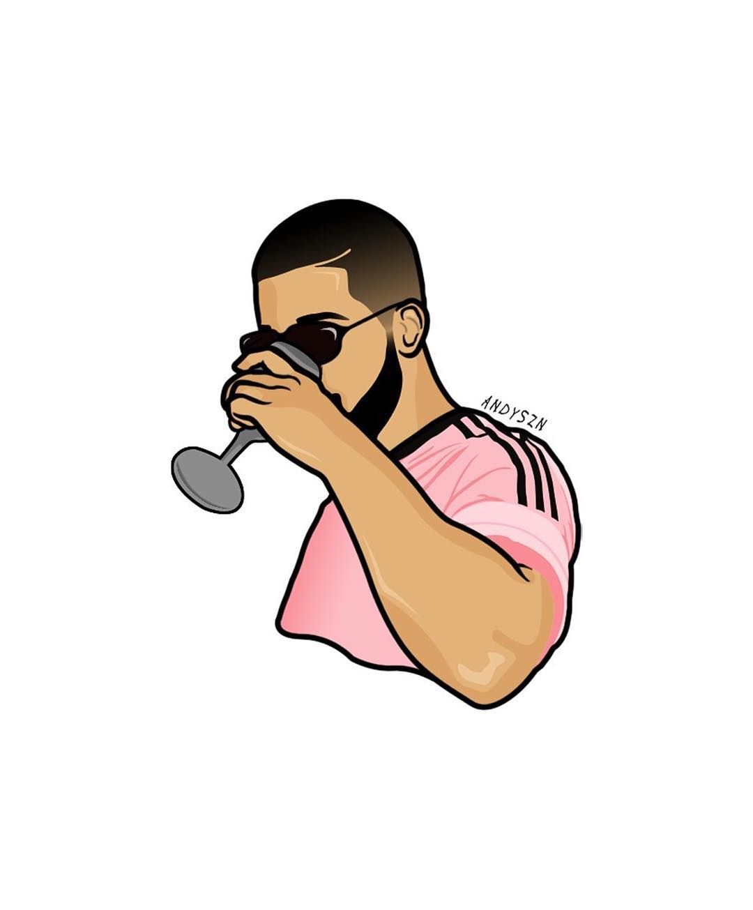 Drake cartoon danzante, 1000x1376 Verticale, Mobile