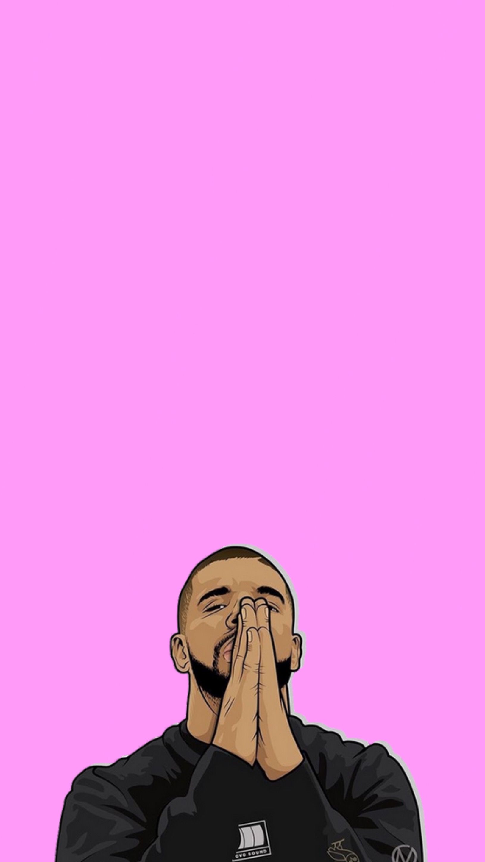Drake cartoon sfondo rosa, rapper, 1629x2896 Verticale, Telefono