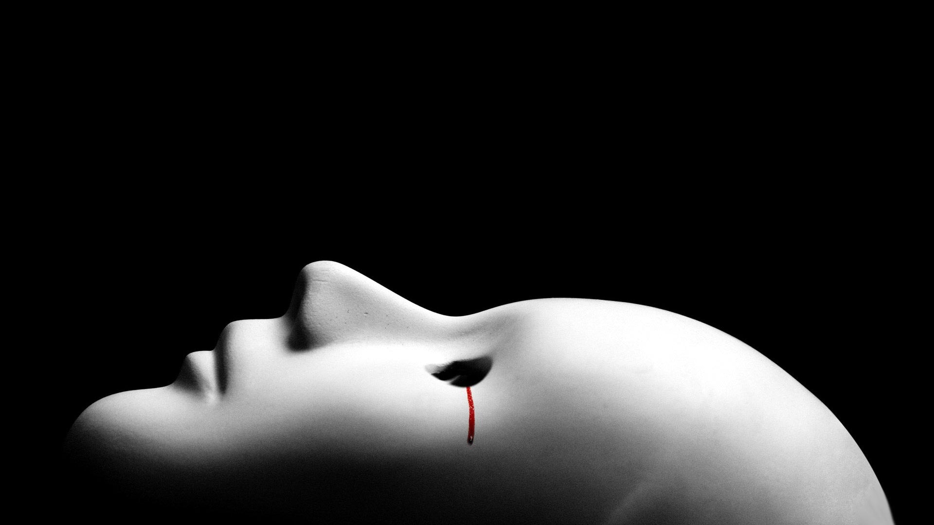 Volto pallido con lacrima rossa, 1920x1080 Full HD 1080p, PC Desktop