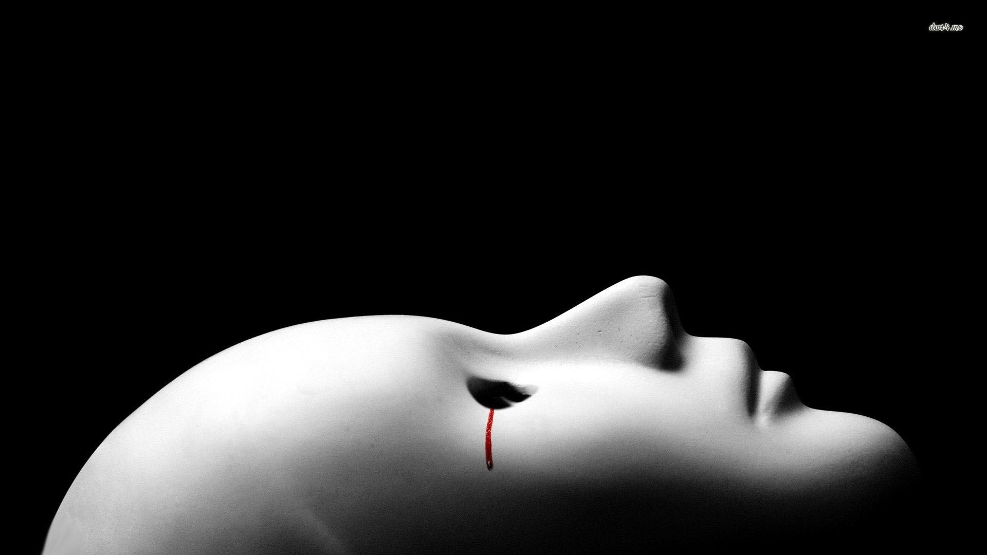 Volto con lacrima di sangue, 1920x1080 Full HD 1080p, Desktop