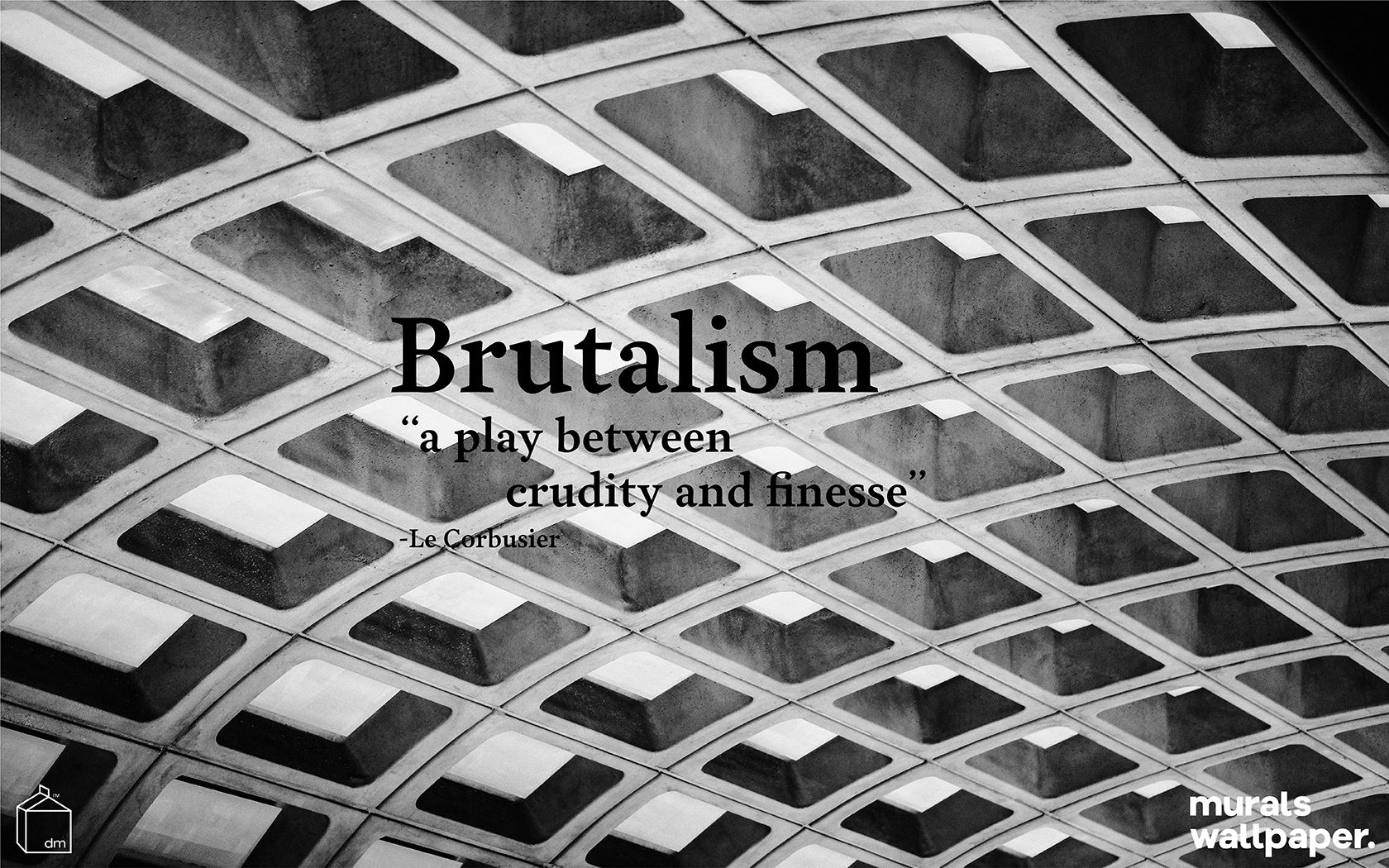 Soffitto brutalista con testo Brutalism, 1680x1050 900p, Desktop