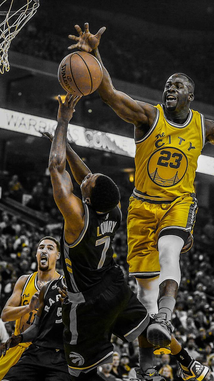 Draymond Green basket giallo-nero, 719x1280 Verticale, Telefono