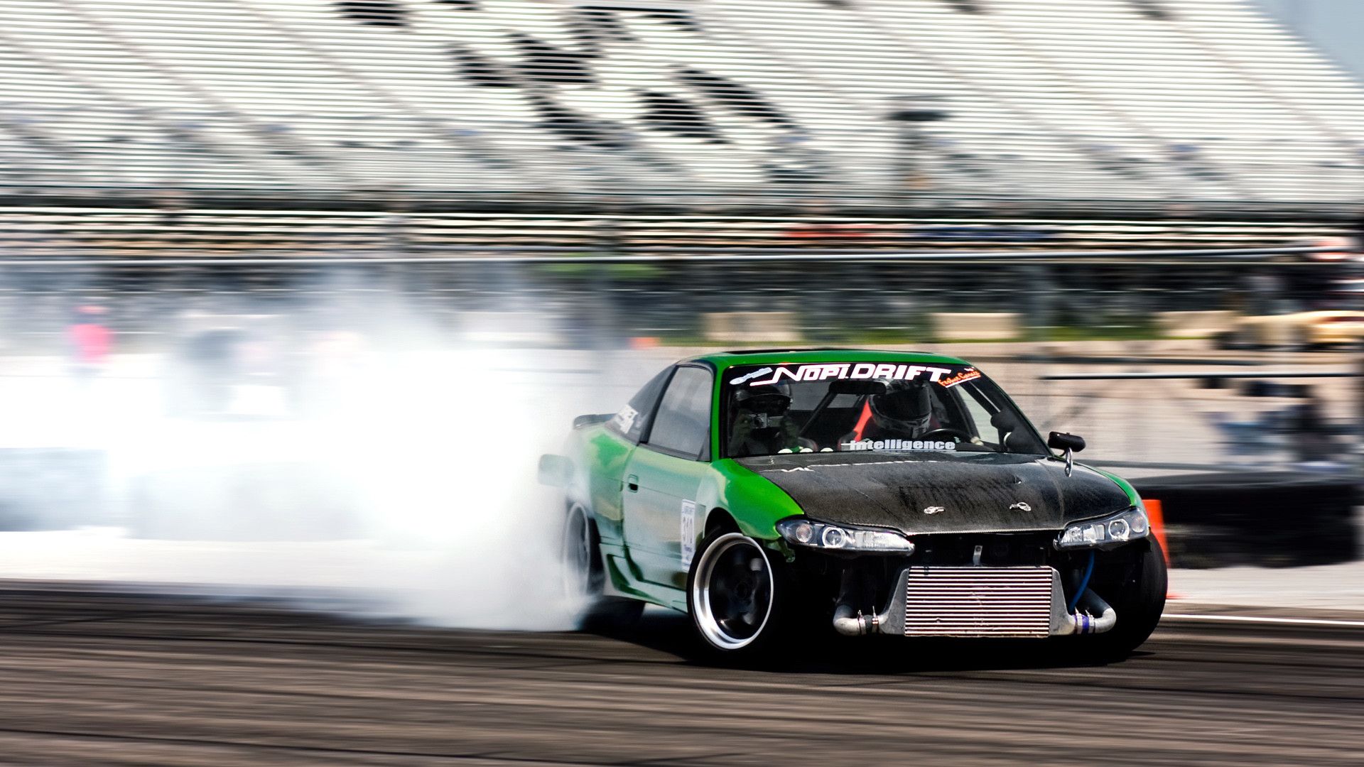 Auto drift verde fumo, 1920x1080 Full HD 1080p, PC Desktop