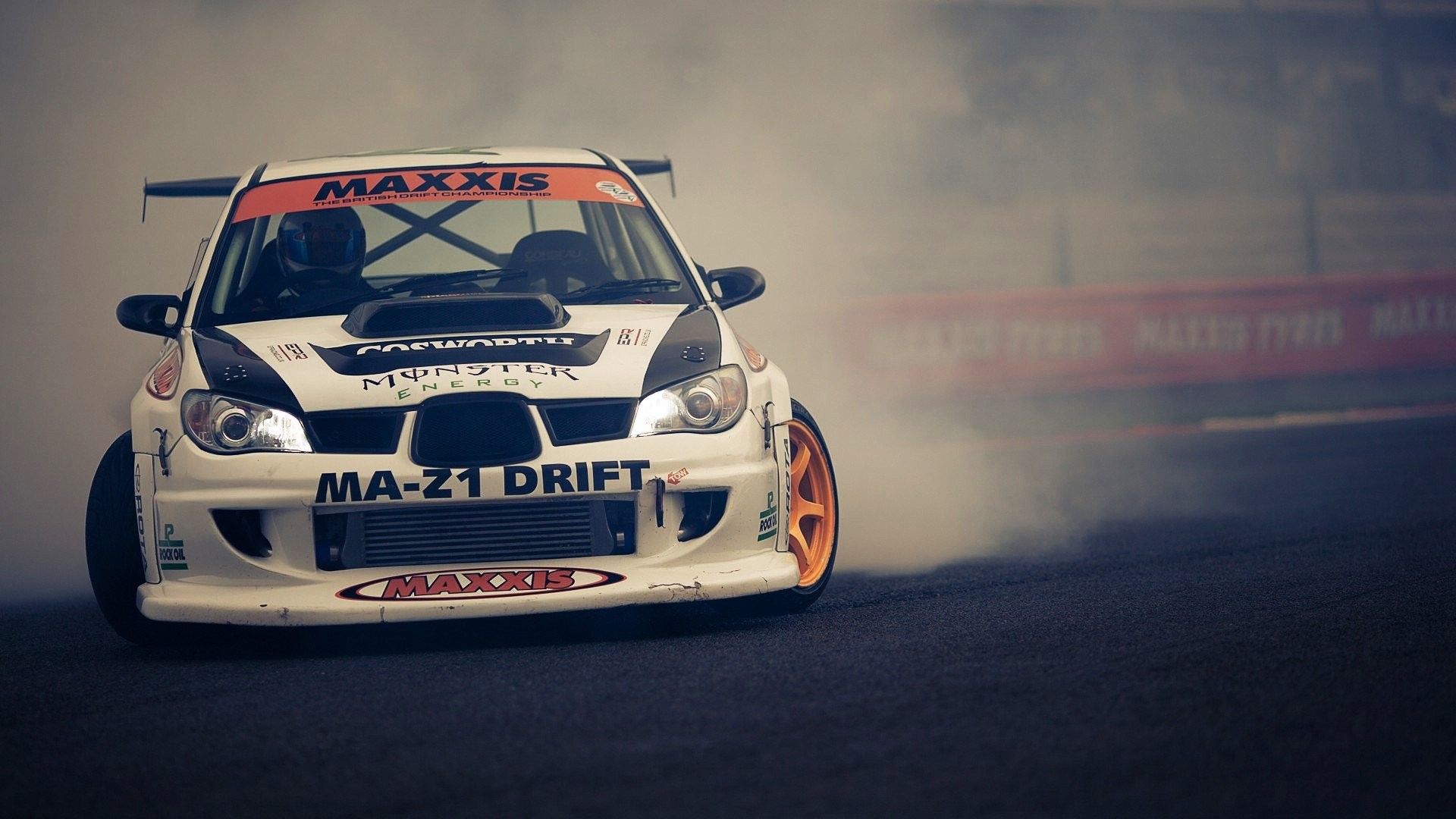 Auto da drift bianca Subaru, 1920x1080 Full HD, Monitor Gaming