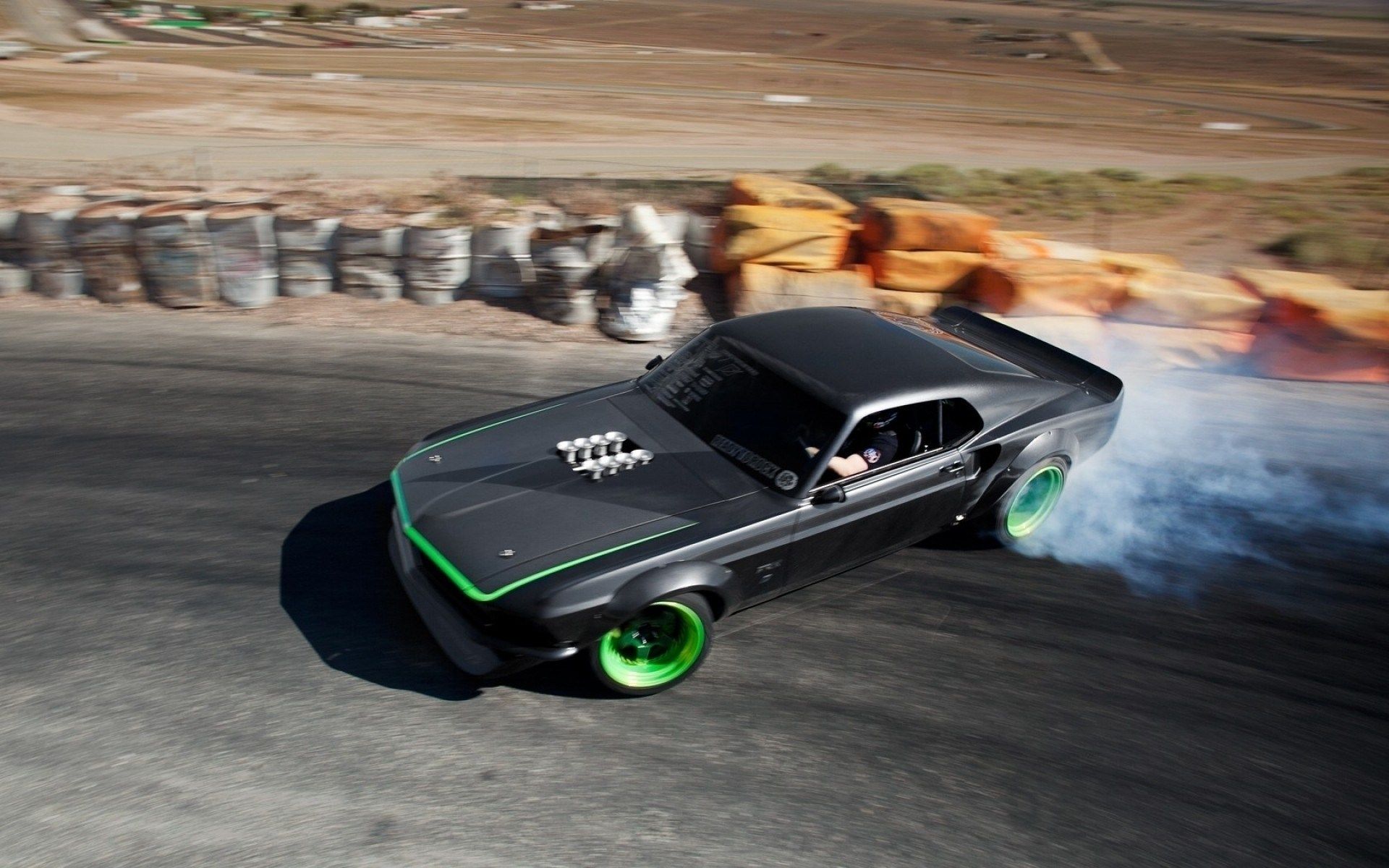 Ford Mustang nero drift, V8, 1920x1200 Full HD+, Monitor Gaming
