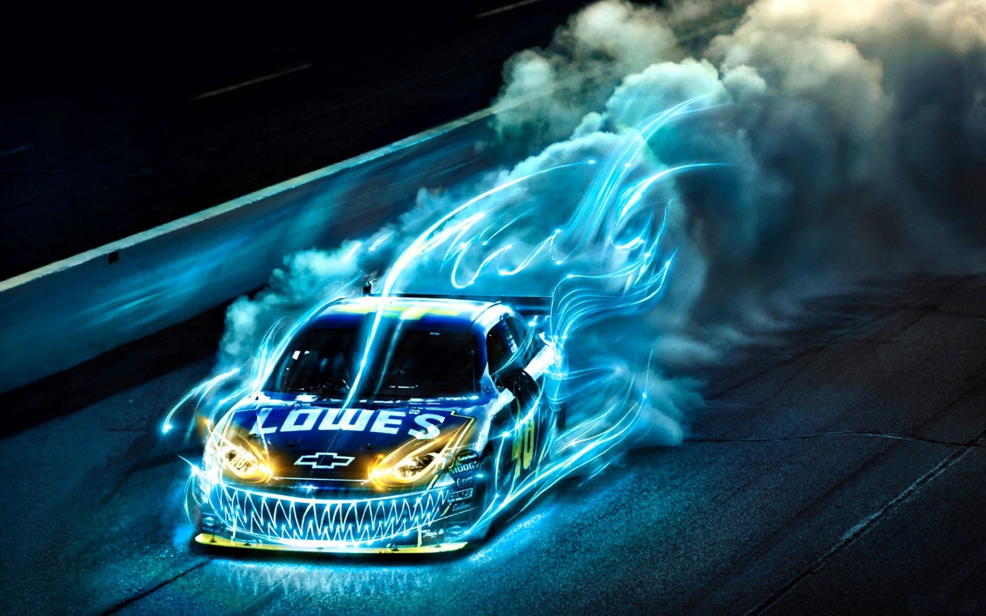 Auto da corsa Lowes drifting, 1920x1200 Full HD+, Desktop