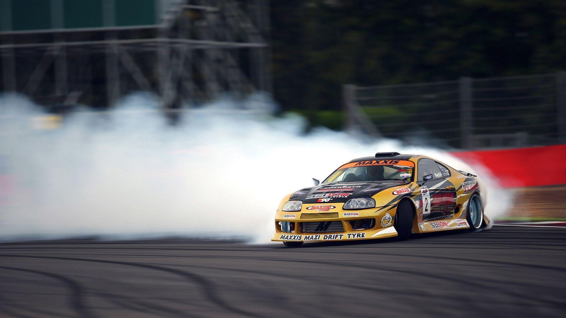 Auto drift fumo pista, 1920x1080 Full HD 1080p, PC Desktop