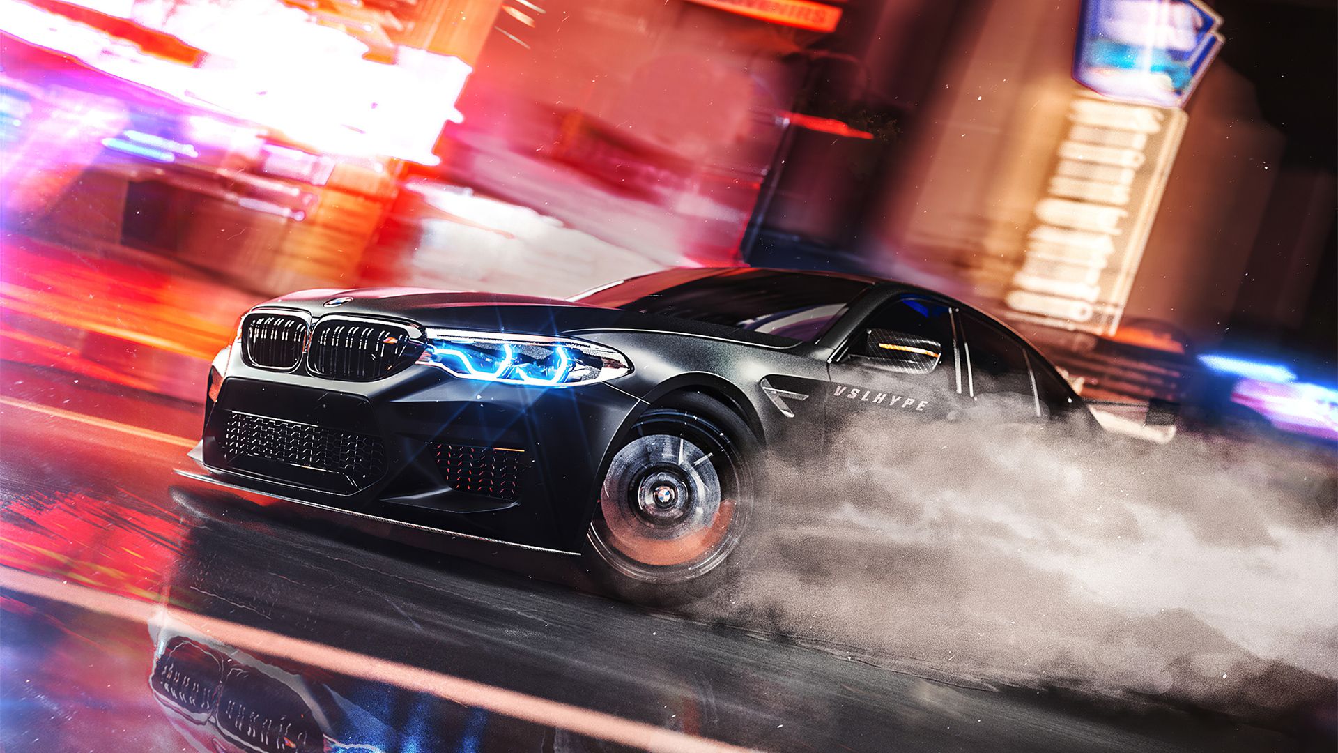BMW drift auto nera, 1920x1080 1080p, PC