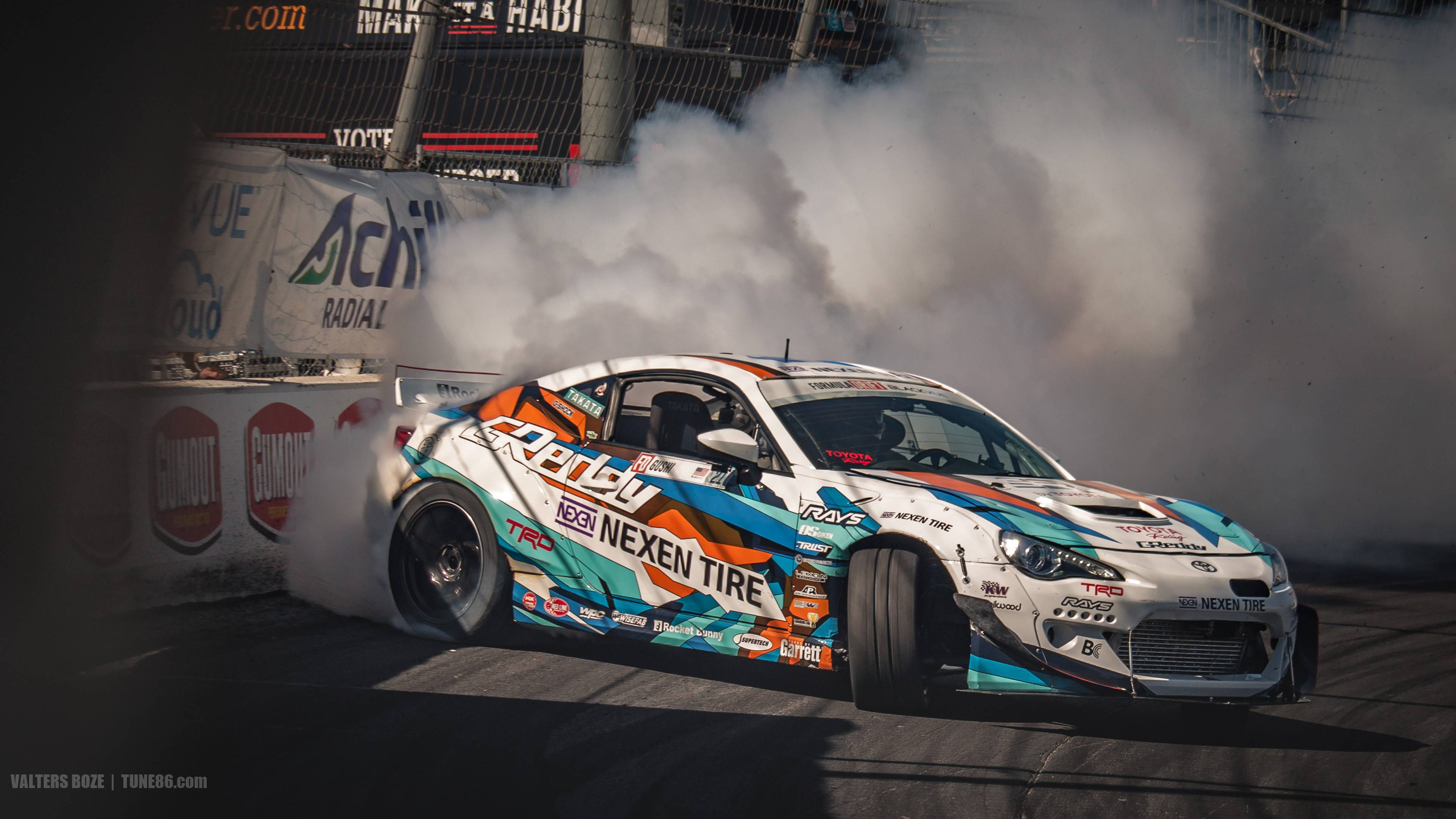 Auto drift fumo pneumatici, 3840x2160 4K Ultra HD, Monitor 4K