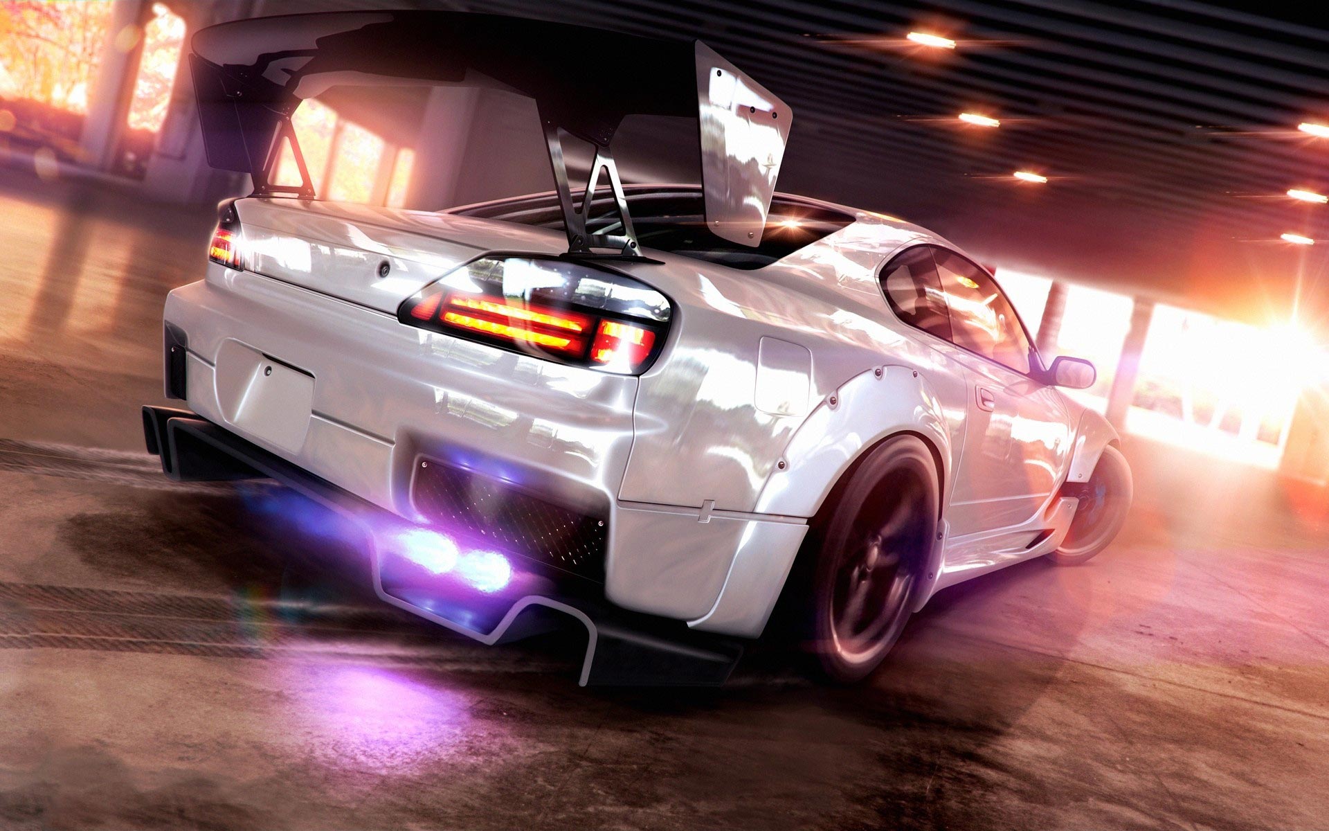 Auto sportiva bianca drift, 1920x1200 Full HD+ WUXGA, PC