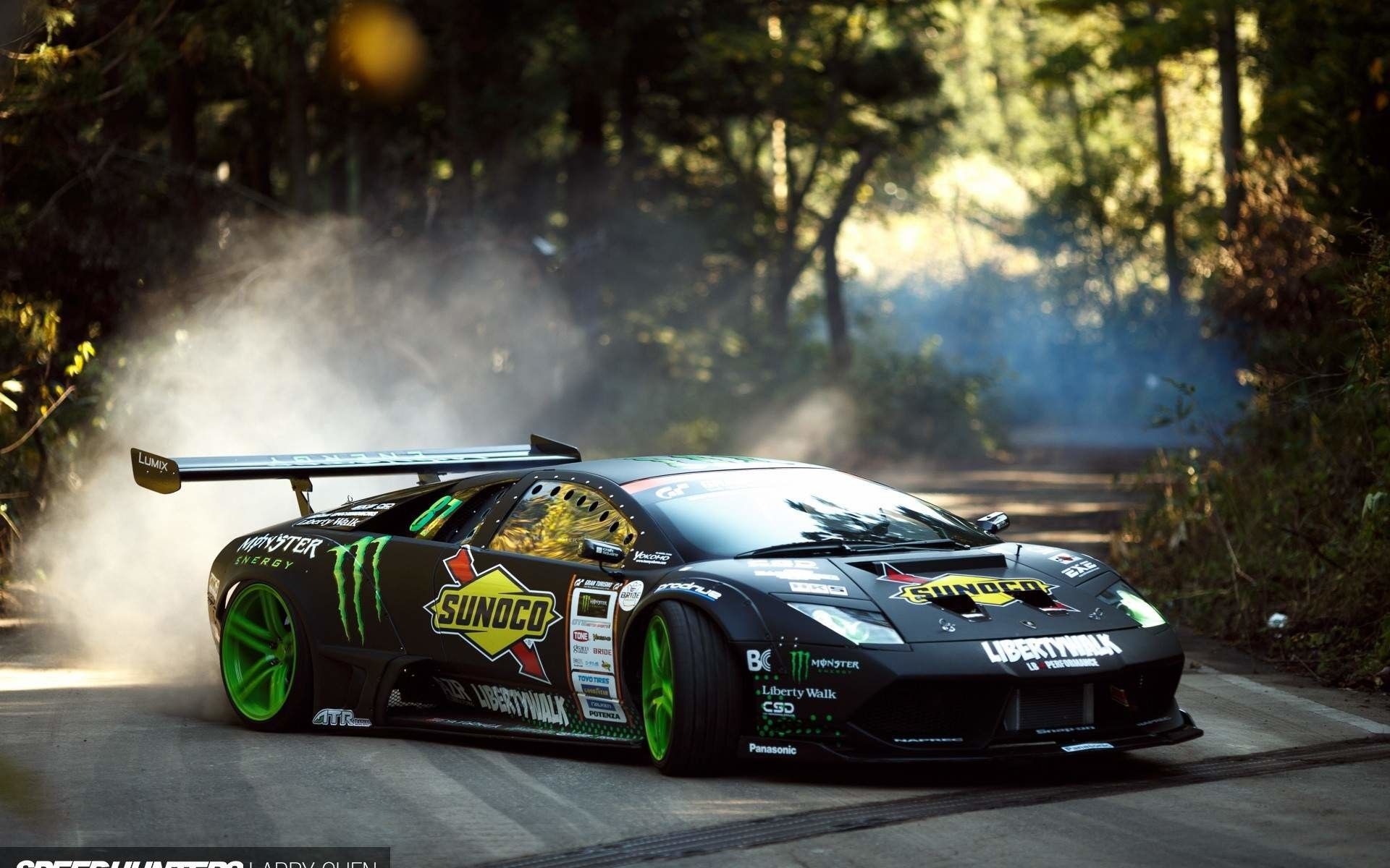 Lamborghini drift auto nera, supercar italiana, 1920x1200 Full HD+ WUXGA, Desktop