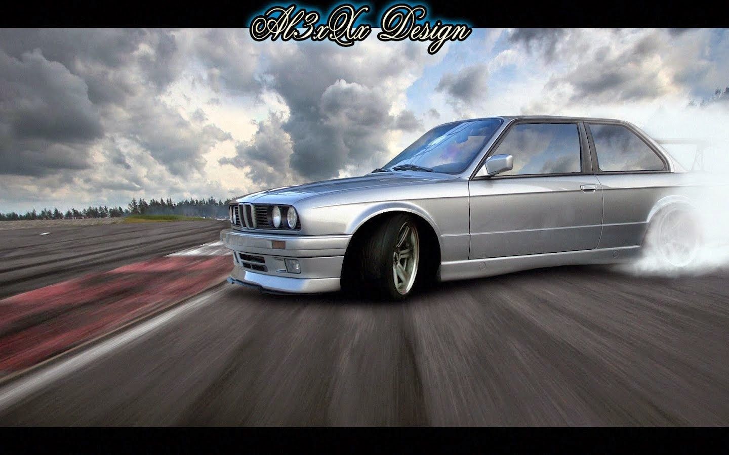 BMW E30 in drift, 1440x900 HD, Desktop