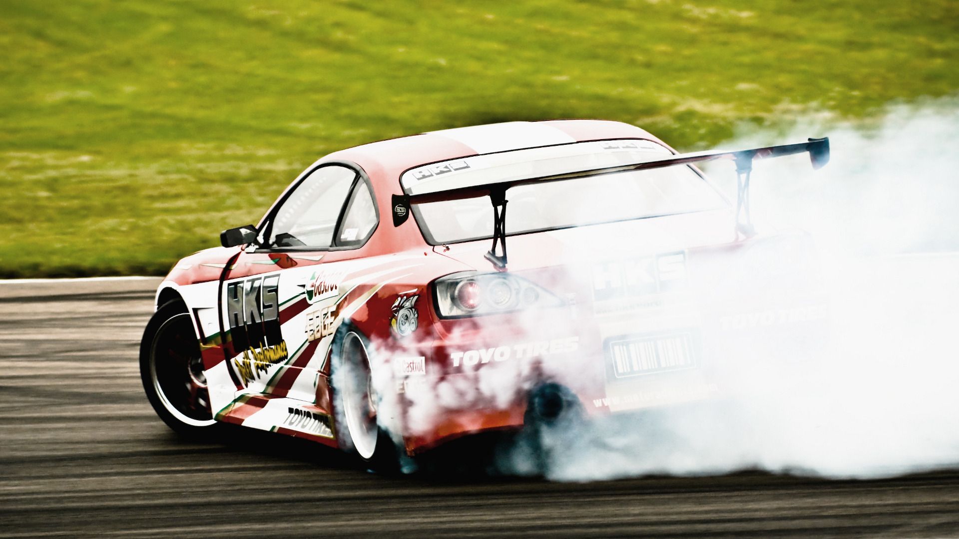 Auto drift bianca fumo, 1920x1080 1080p, Desktop