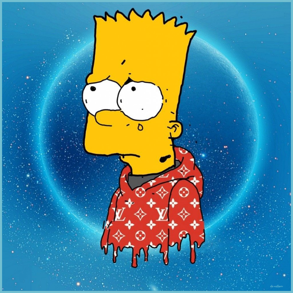 Bart Simpson felpa Louis Vuitton, serie animata, 993x993 HD, Desktop