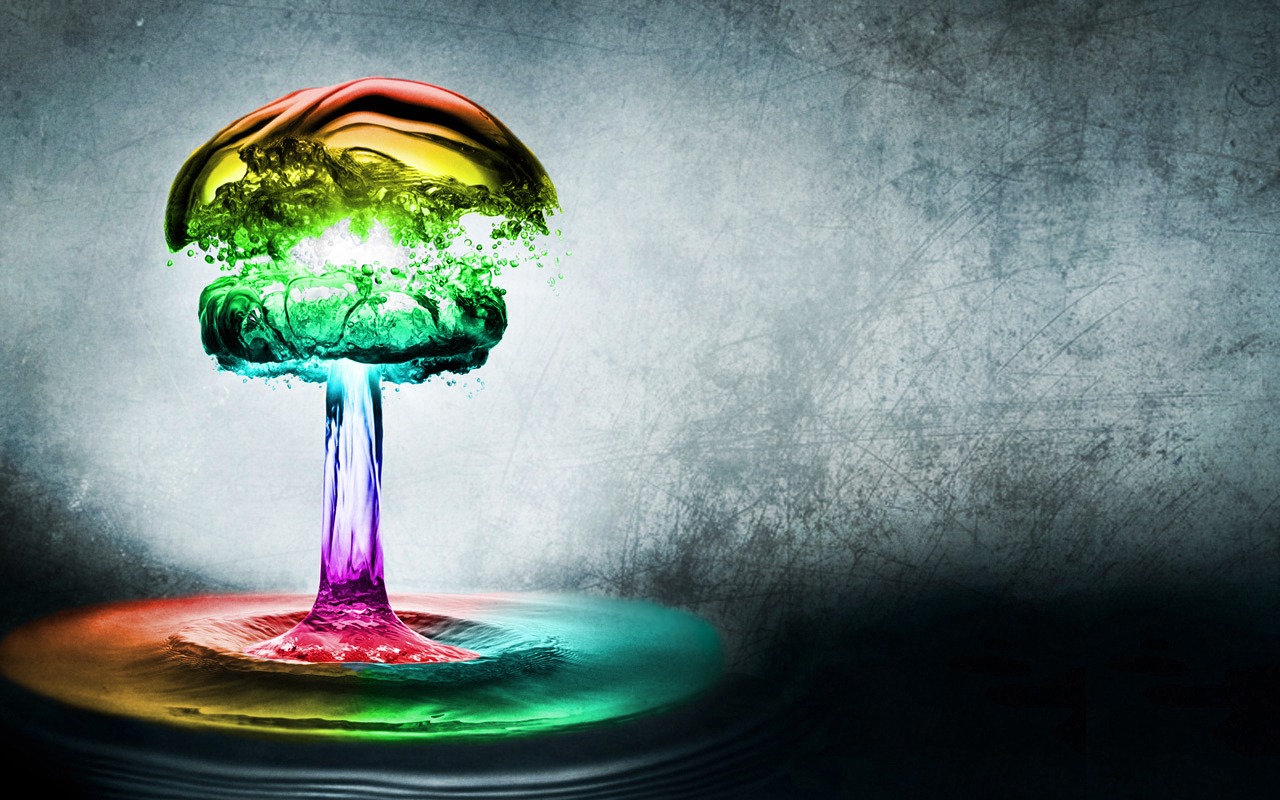 Goccia colorata a fungo, 1280x800 HD, ROG Asus Laptop