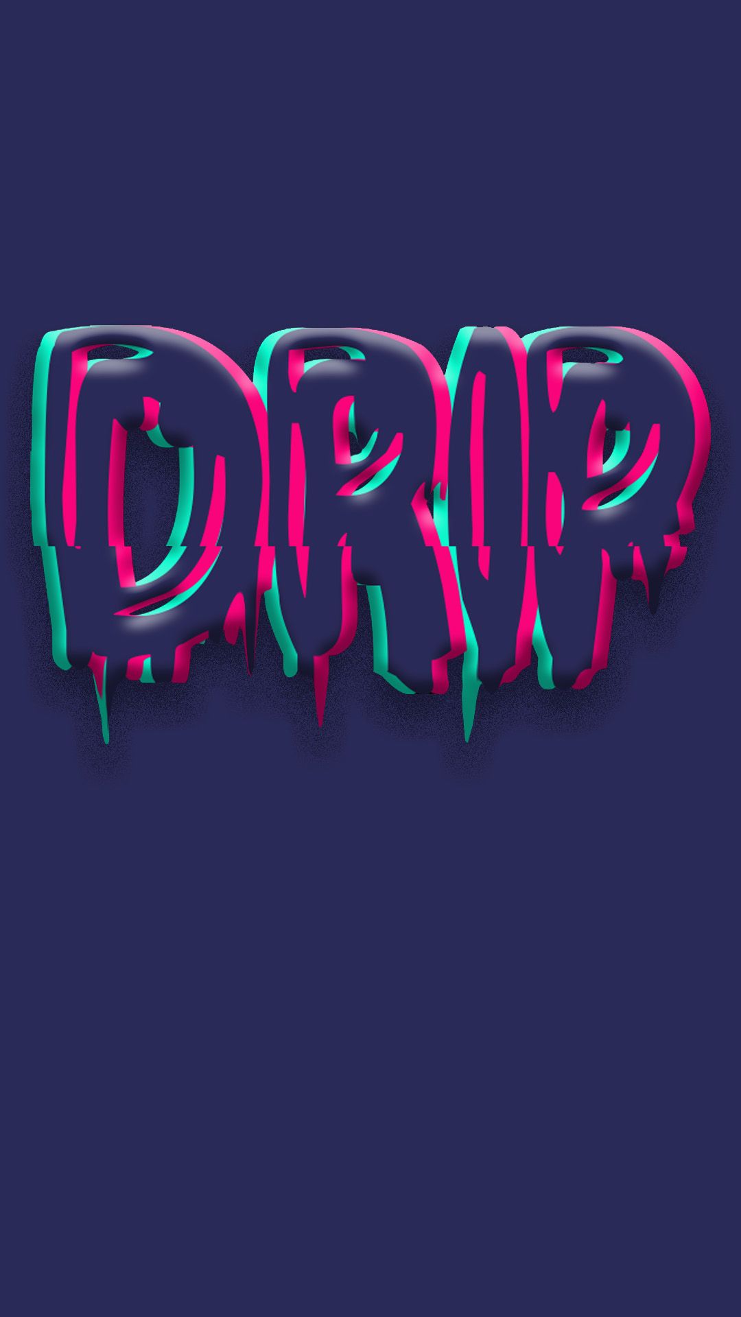 Scritta Drip glitch neon, 1080x1920 Verticale, Mobile