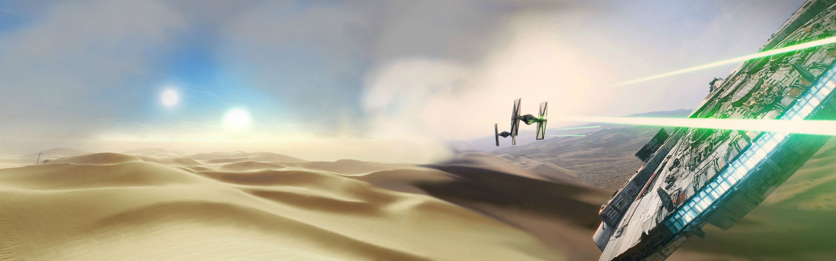 Star Wars TIE fighter deserto, Jedi, 2880x900 21:9, Ultrawide