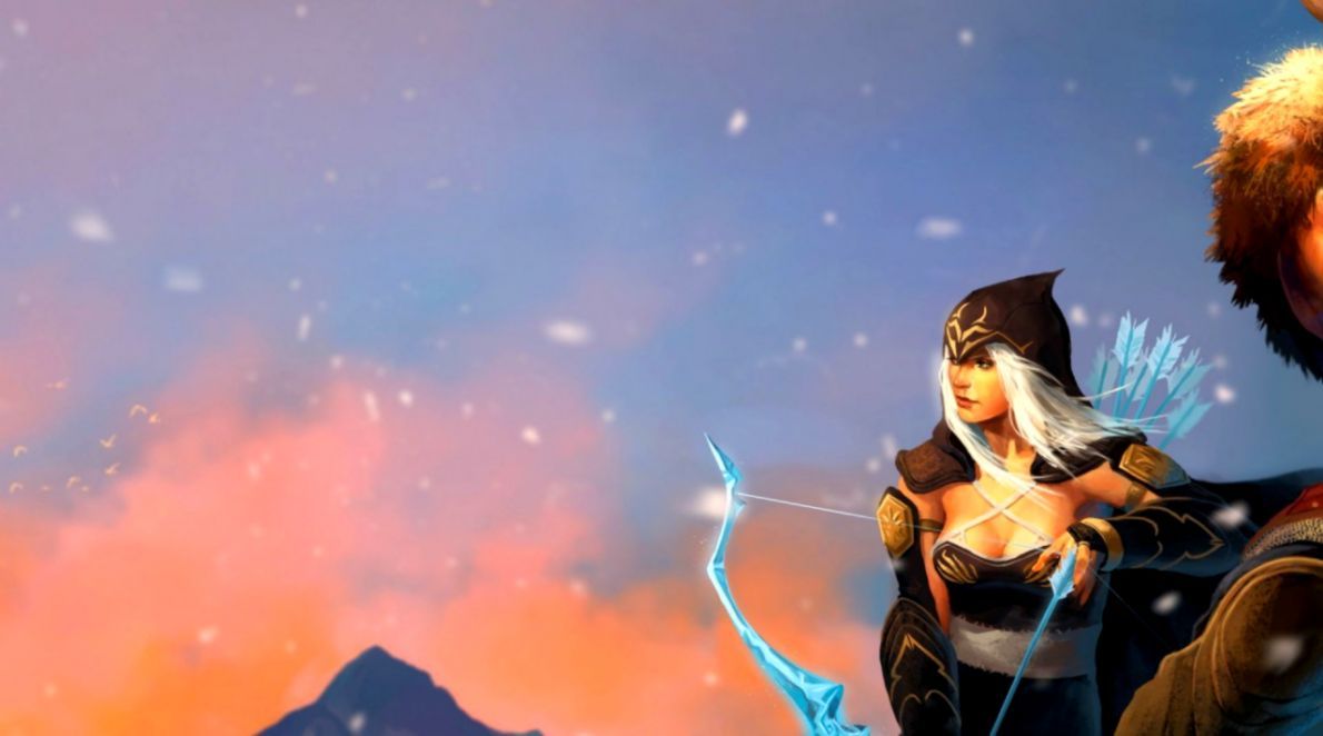 Guerriera fantasy con arco magico, 1190x662 HD, PC Desktop