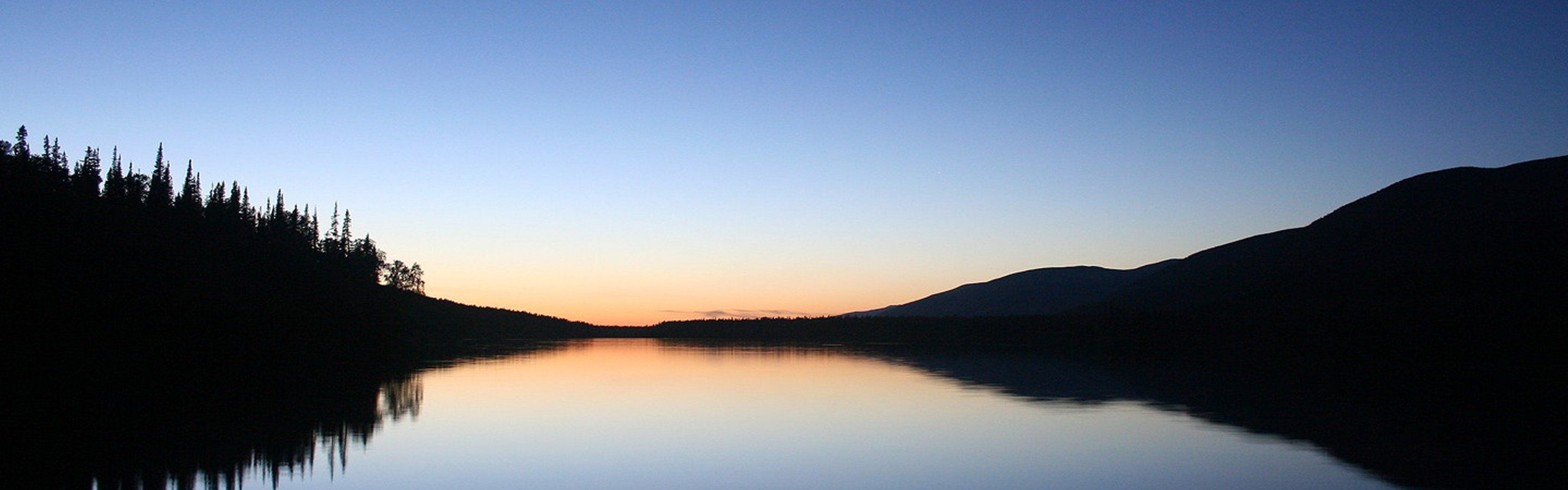 Lago al tramonto panoramico, 2880x900 Panoramico, Dual Screen