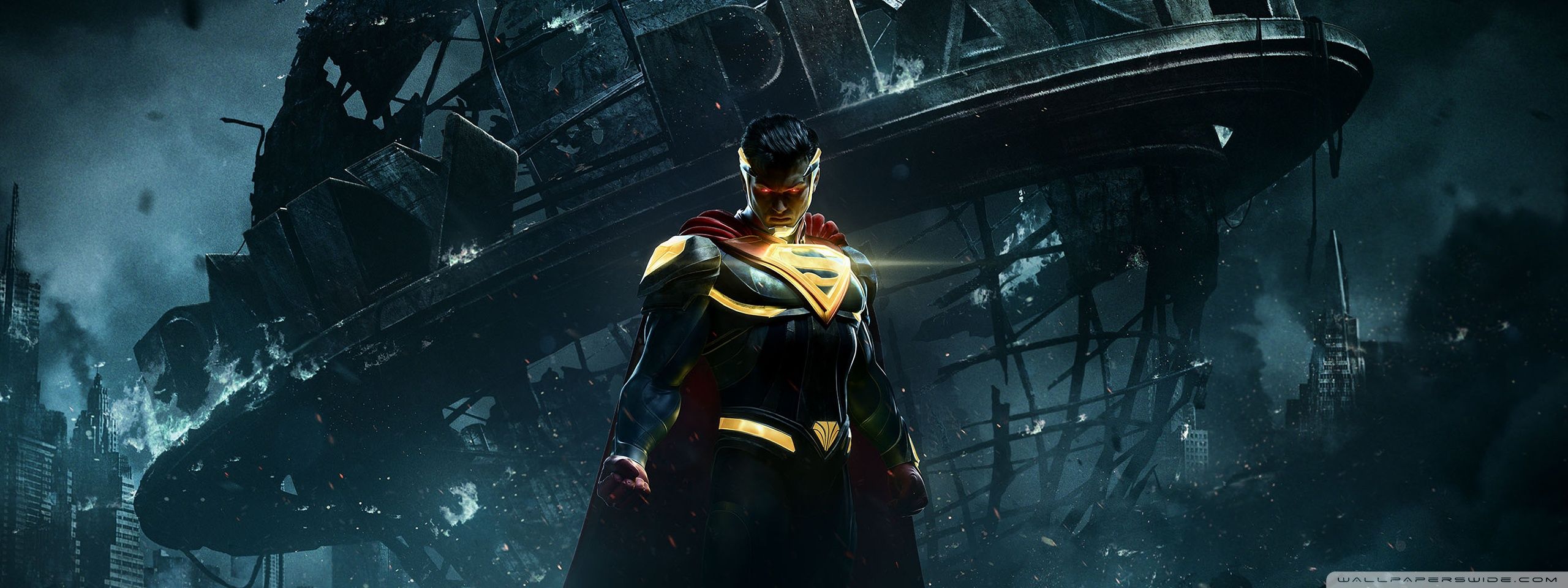 Superman scena distruzione oscura, 2560x960 Ultrawide, Monitor Gaming