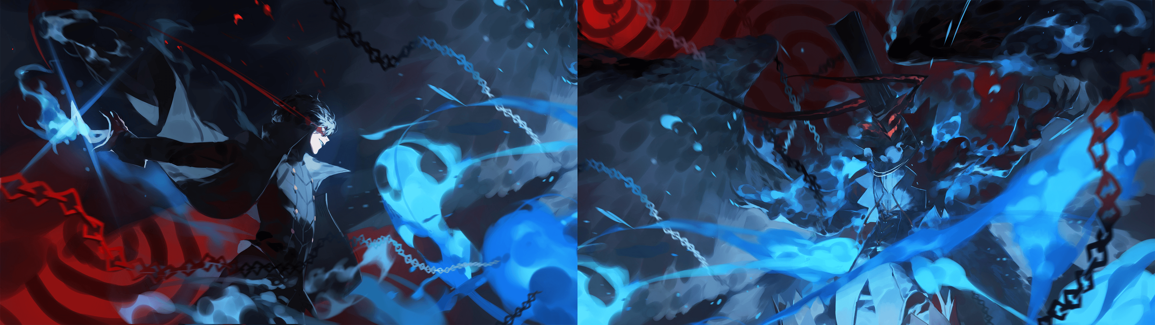 Joker Arsene Persona 5, DC Comics, 3840x1080 Panoramico, Dual Screen