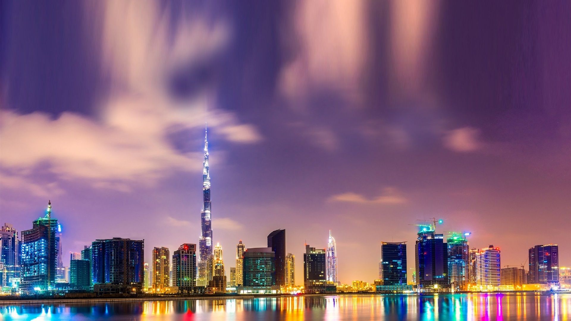 Dubai notturna, Burj Khalifa, 1920x1080 1080p, PC