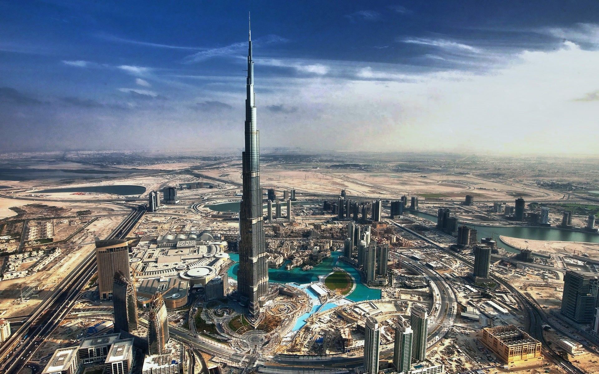 Burj Khalifa vista aerea Dubai, 1920x1200 WUXGA, Desktop