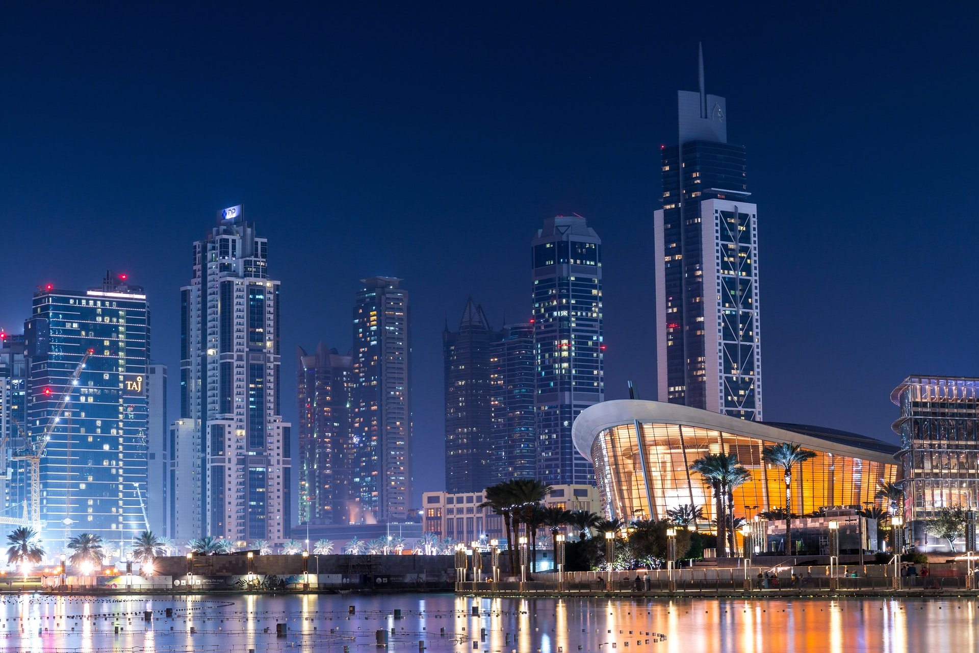 Skyline Dubai notturno, 1920x1280 Full HD+, Desktop
