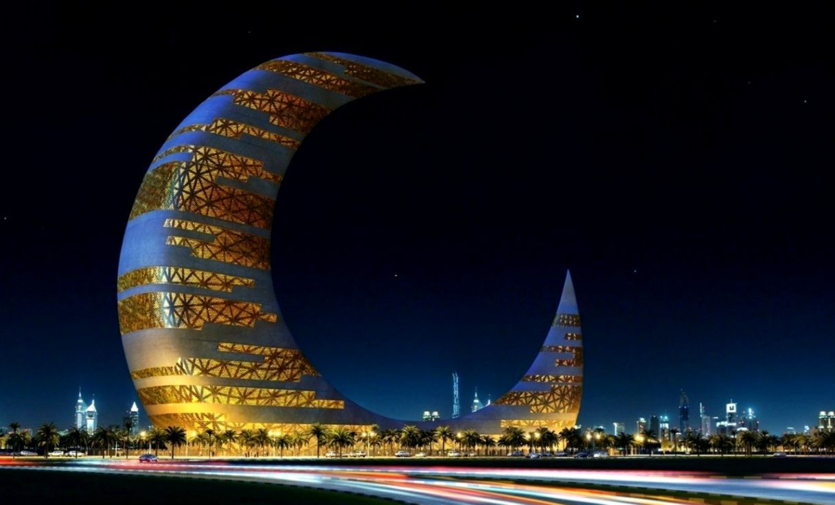 Grattacielo a forma di luna, Dubai, 1216x736 HD, Laptop
