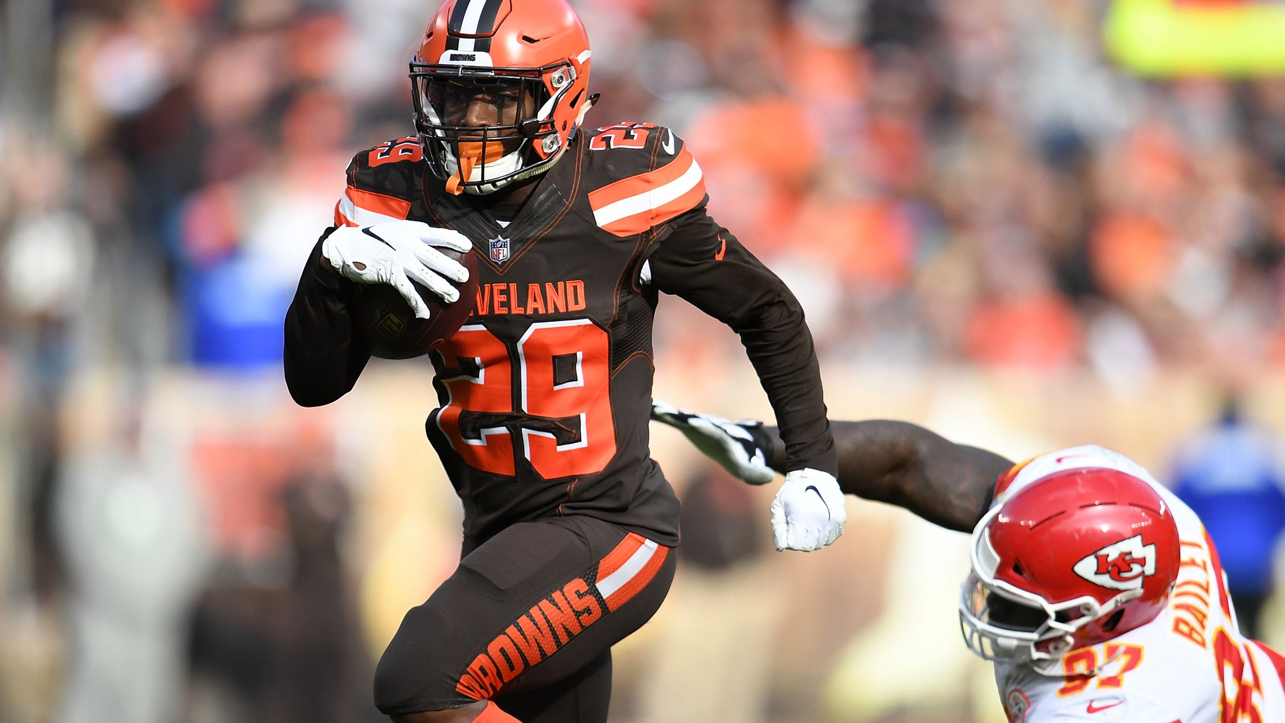 Giocatore football Cleveland Browns campo, 2560x1440 QHD, Laptop