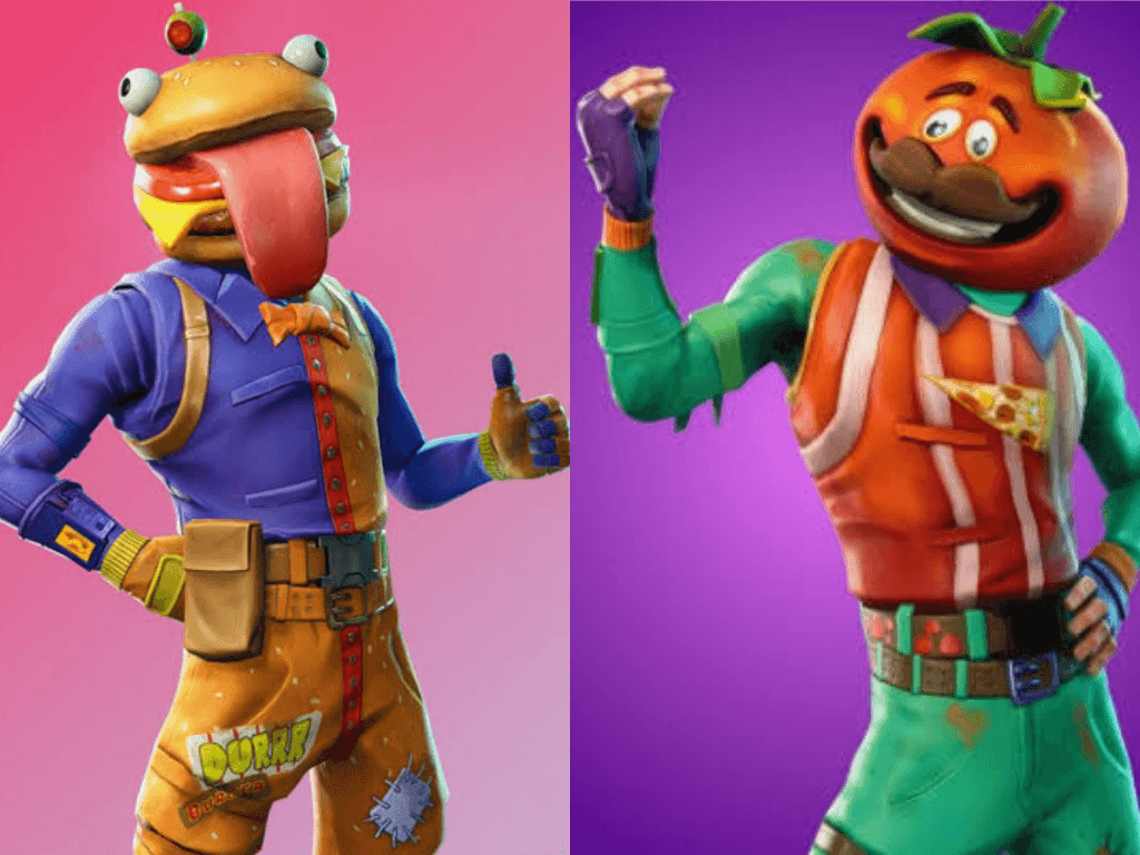 Durr Burger e Tomatohead Fortnite, Epic Games, 1024x768 HD, PC