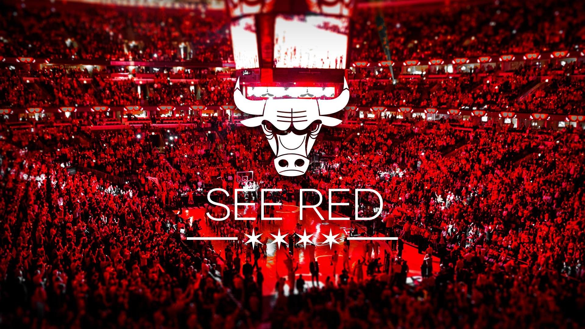 Logo Chicago Bulls arena rossa, 1920x1080 Full HD, Desktop