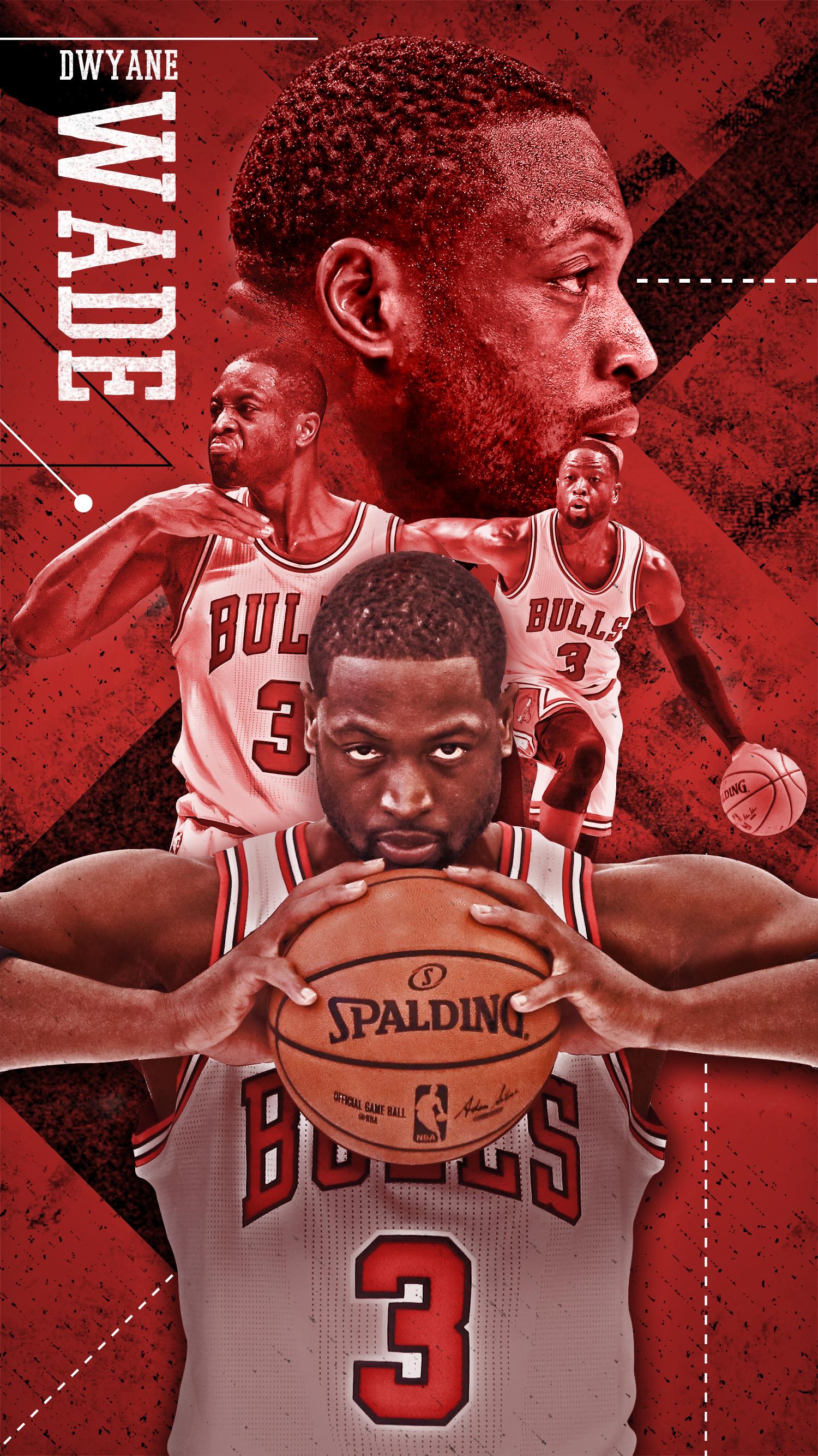 Dwyane Wade Chicago Bulls, Miami Heat, 1500x2668 Verticale, Mobile