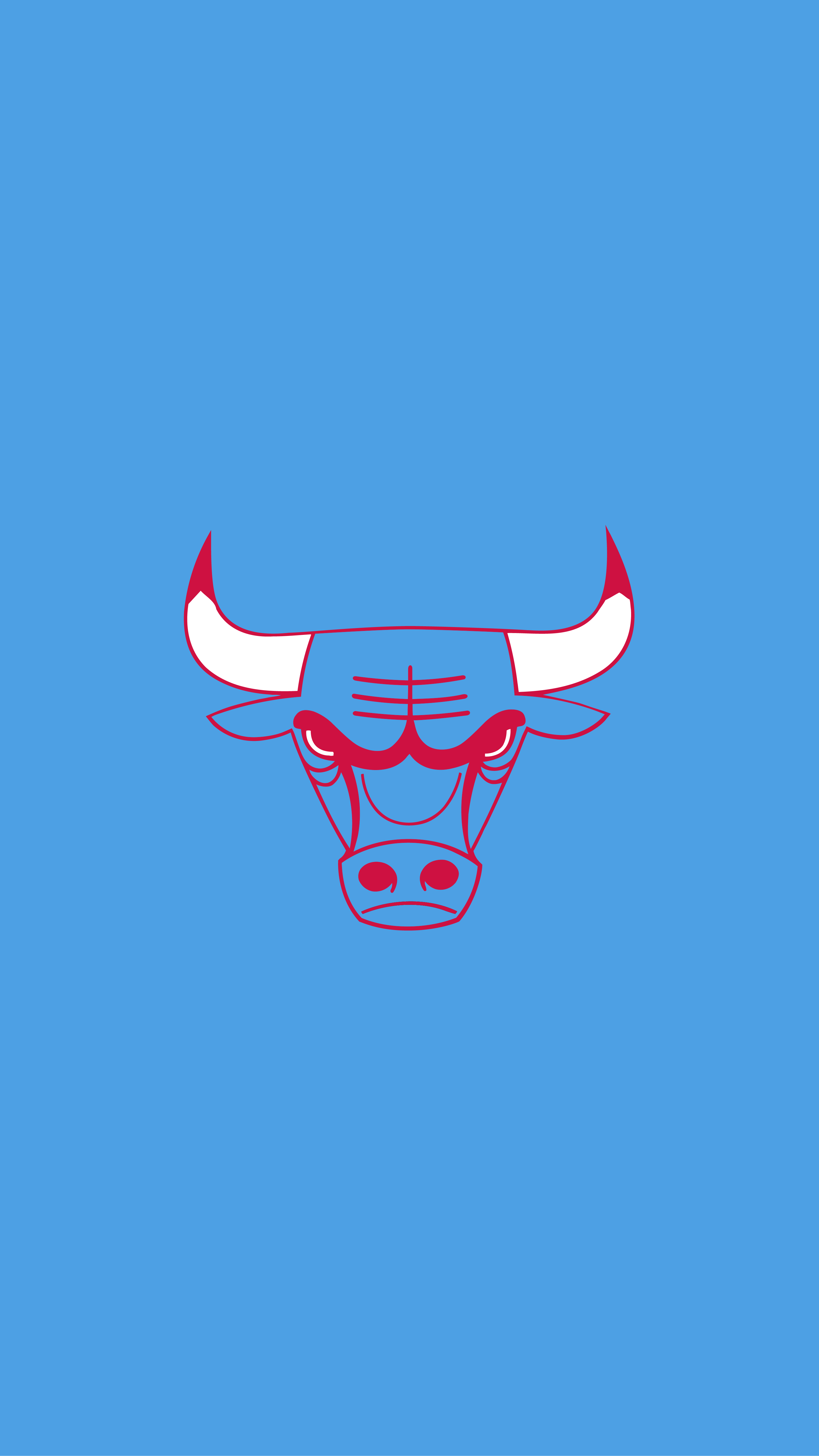 Logo Chicago Bulls sfondo blu, 3125x5559 Verticale, Mobile