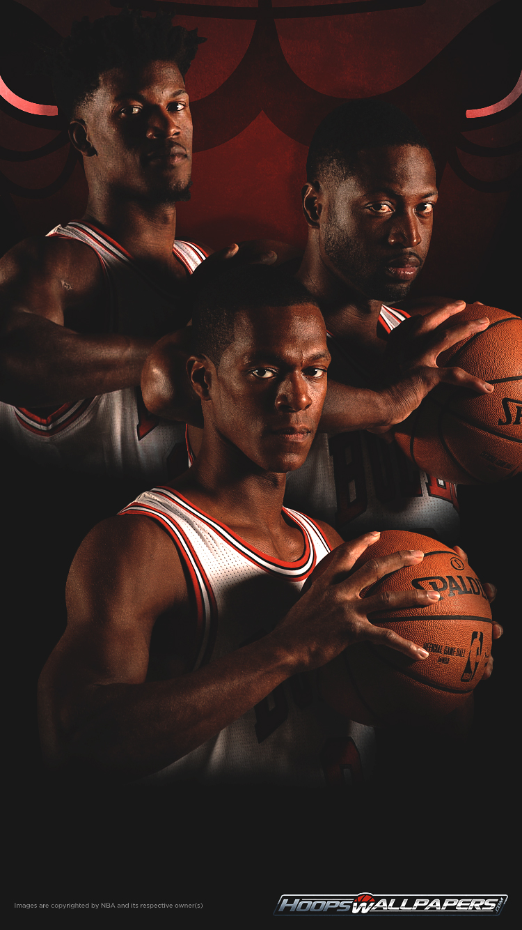 Giocatori NBA Chicago Bulls, basket americano, 750x1334 Full HD Verticale, Smartphone