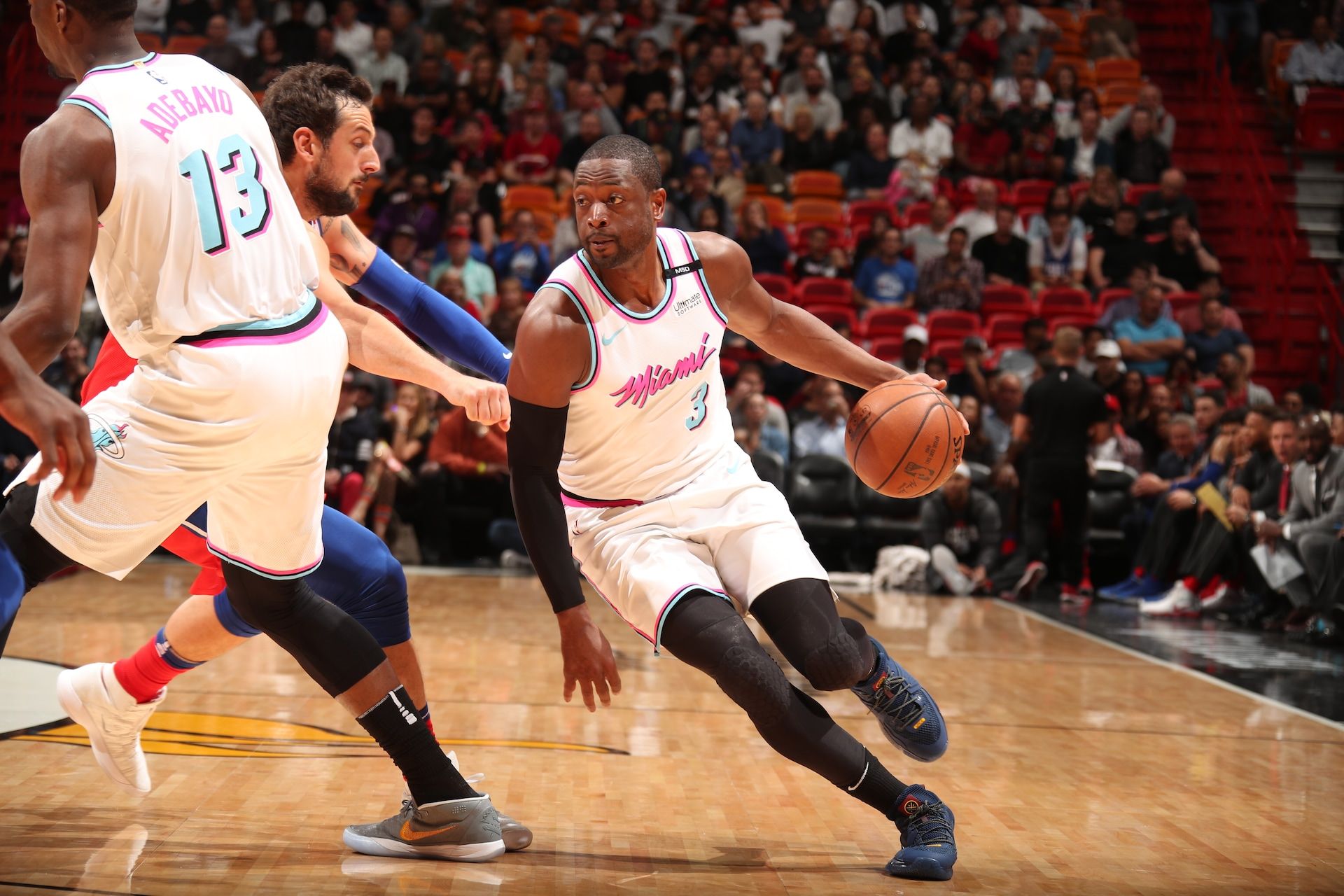 Dwyane Wade Miami Heat basket, NBA, 1920x1280 Full HD+, Desktop