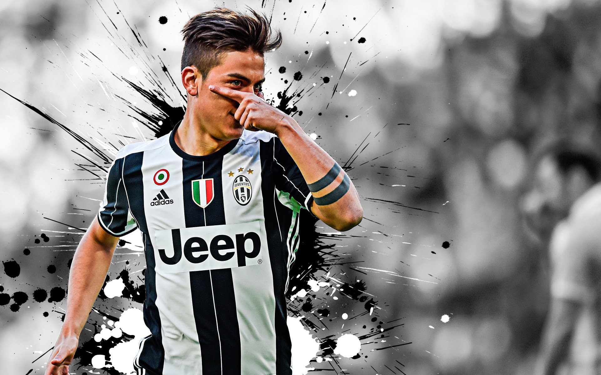 Paulo Dybala Juventus splatter, 1920x1200 Full HD+, Desktop
