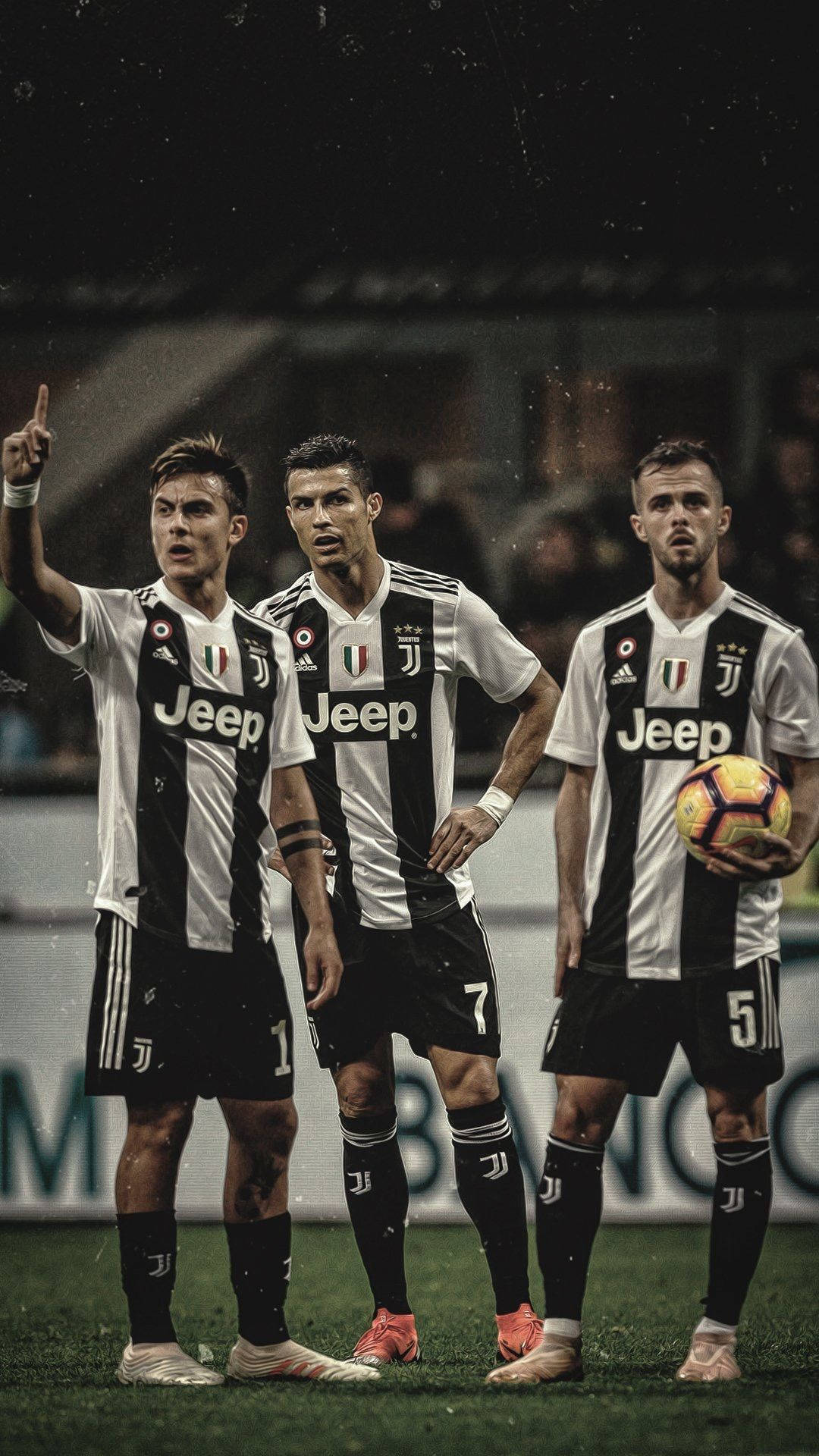 Giocatori Juventus in campo, 1080x1920 Full HD Verticale, Smartphone