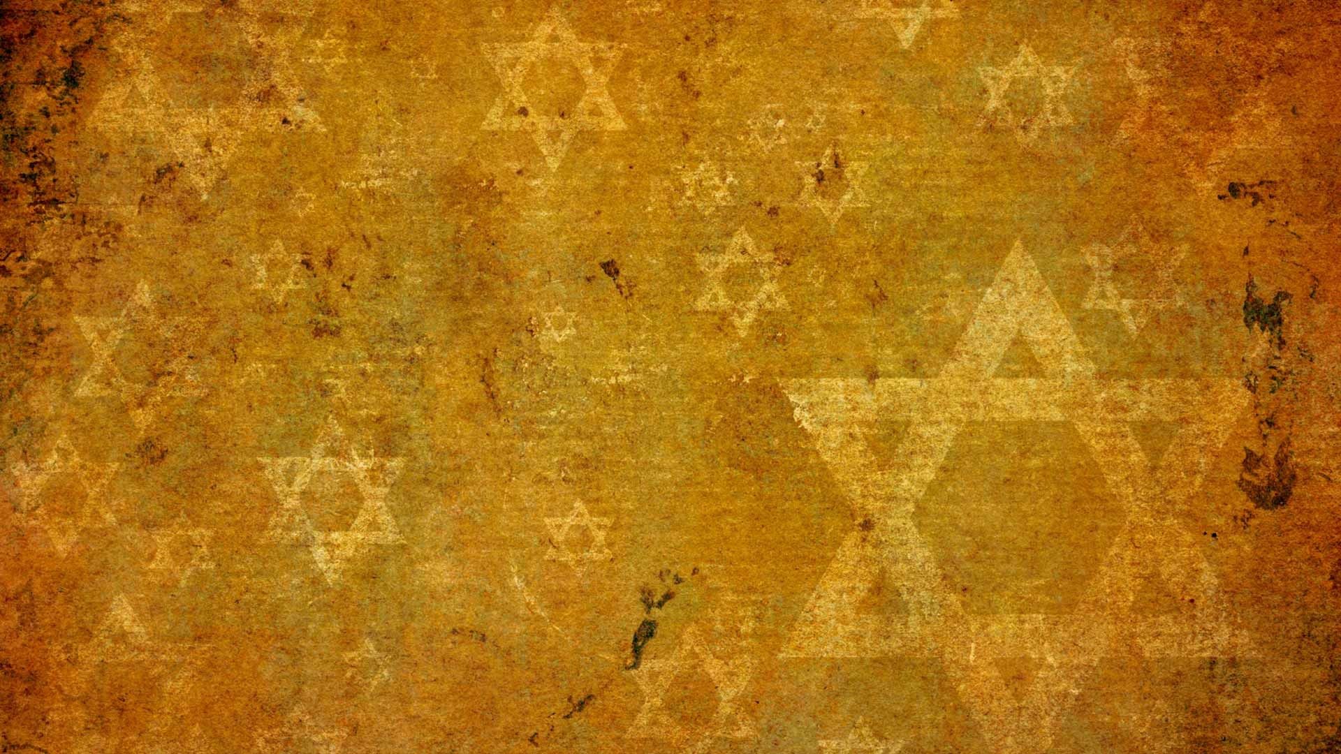 Stelle di David texture dorata, 1920x1080 Full HD 1080p, PC