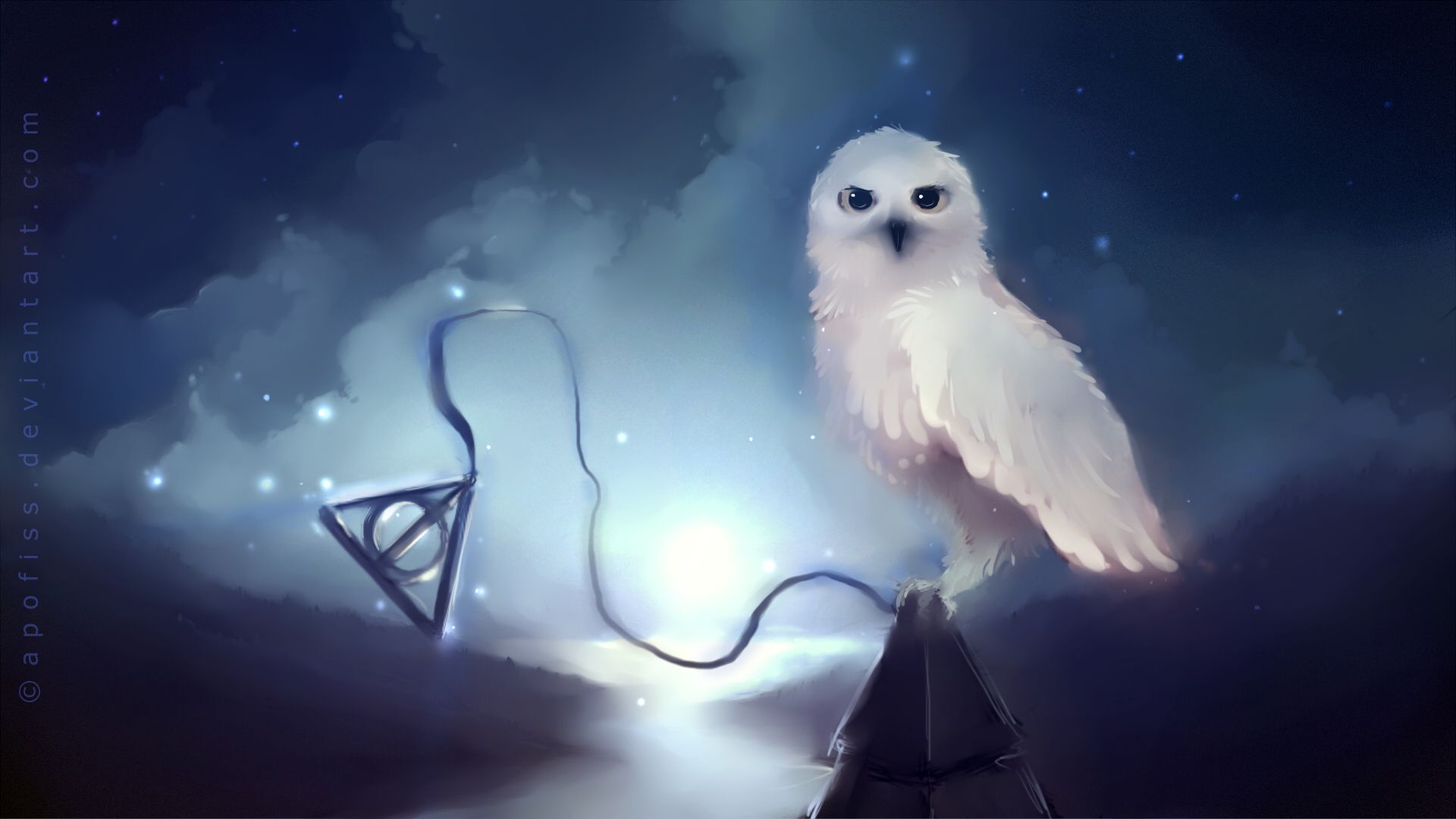 Edvige gufo Harry Potter notte, J.K. Rowling, 1920x1080 Full HD 1080p, Laptop